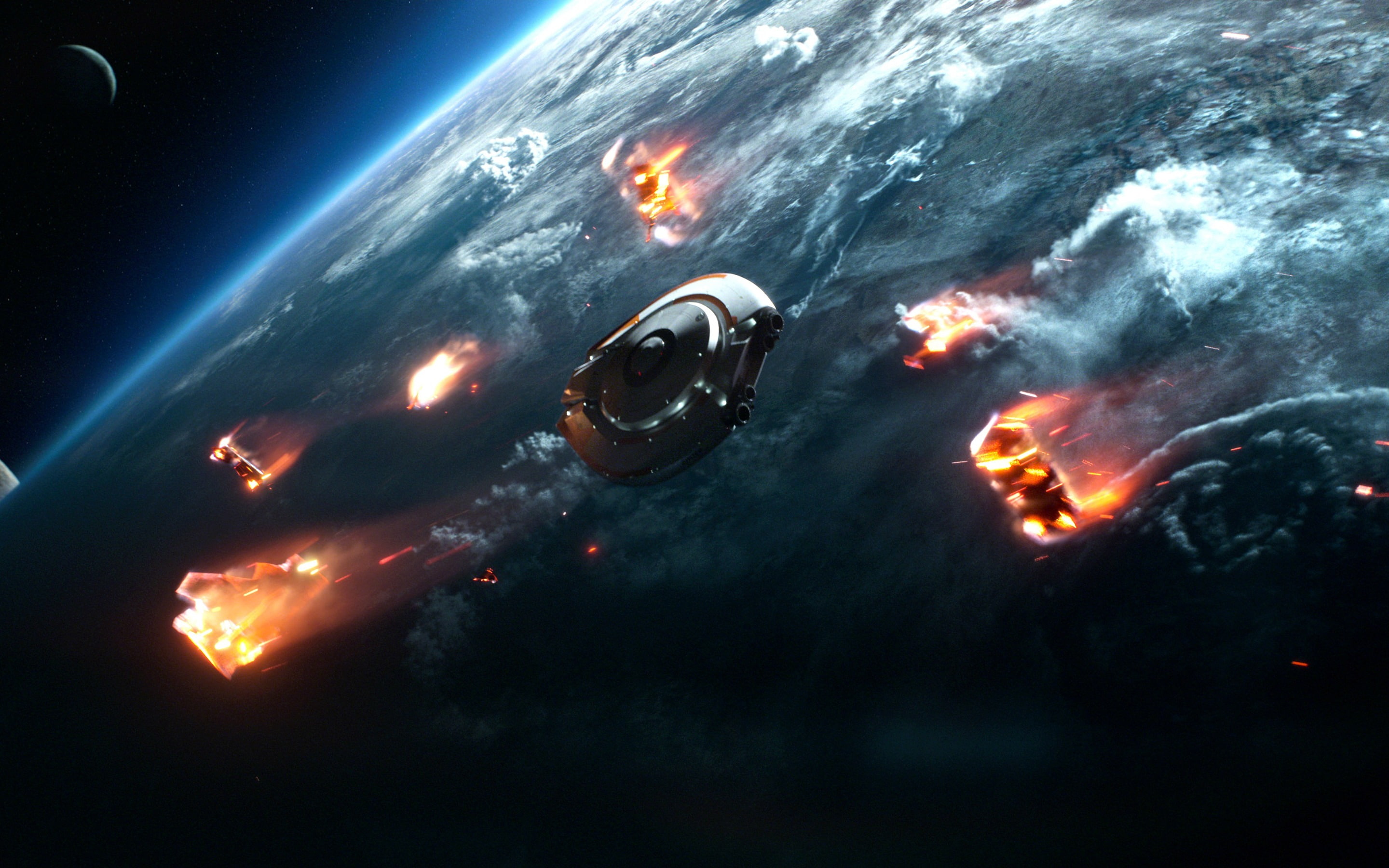 explosive, technology, night, earth, water, space, digital, accidents and disasters, sign, hd, fire, exploration, pollution, nature, burning, HD Wallpaper
