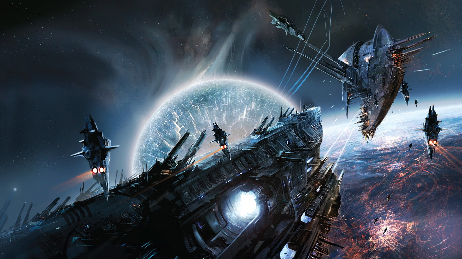 Lost Empire: immortal, 1080P, artwork, science fiction, space, spaceship, HD Wallpaper