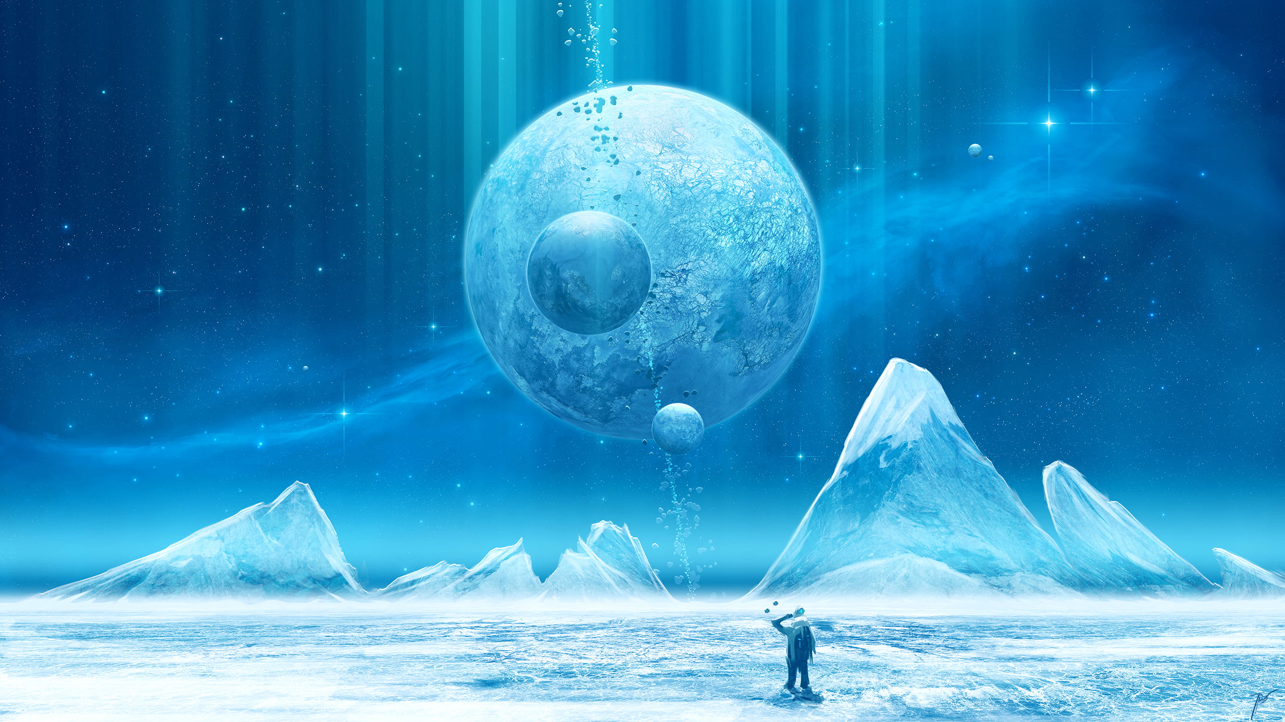 JoeyJazz, ice, 2K, science fiction, space art, HD Wallpaper