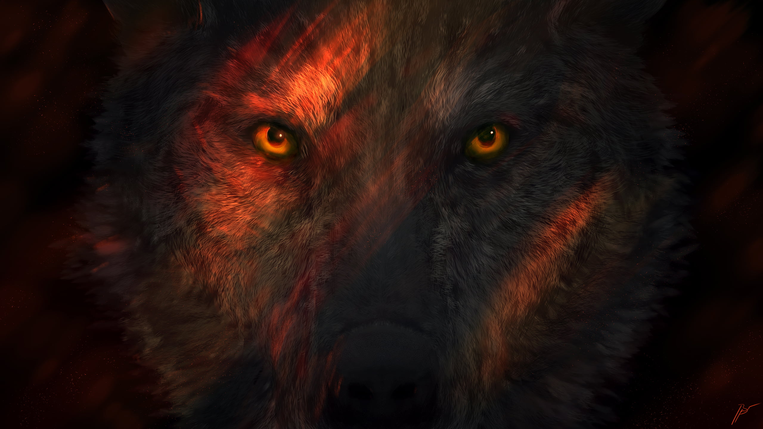 2K, JoeyJazz, dark, wildlife, wolf, HD Wallpaper