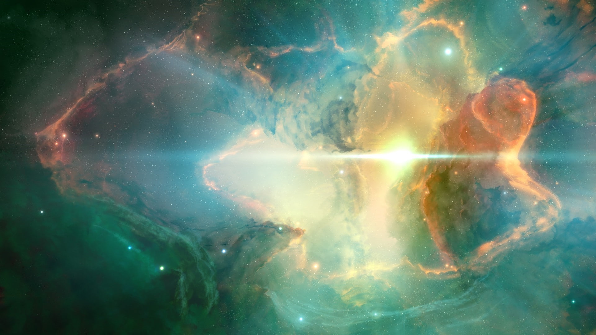 space nebula space art joeyjazz, 1080P, HD Wallpaper