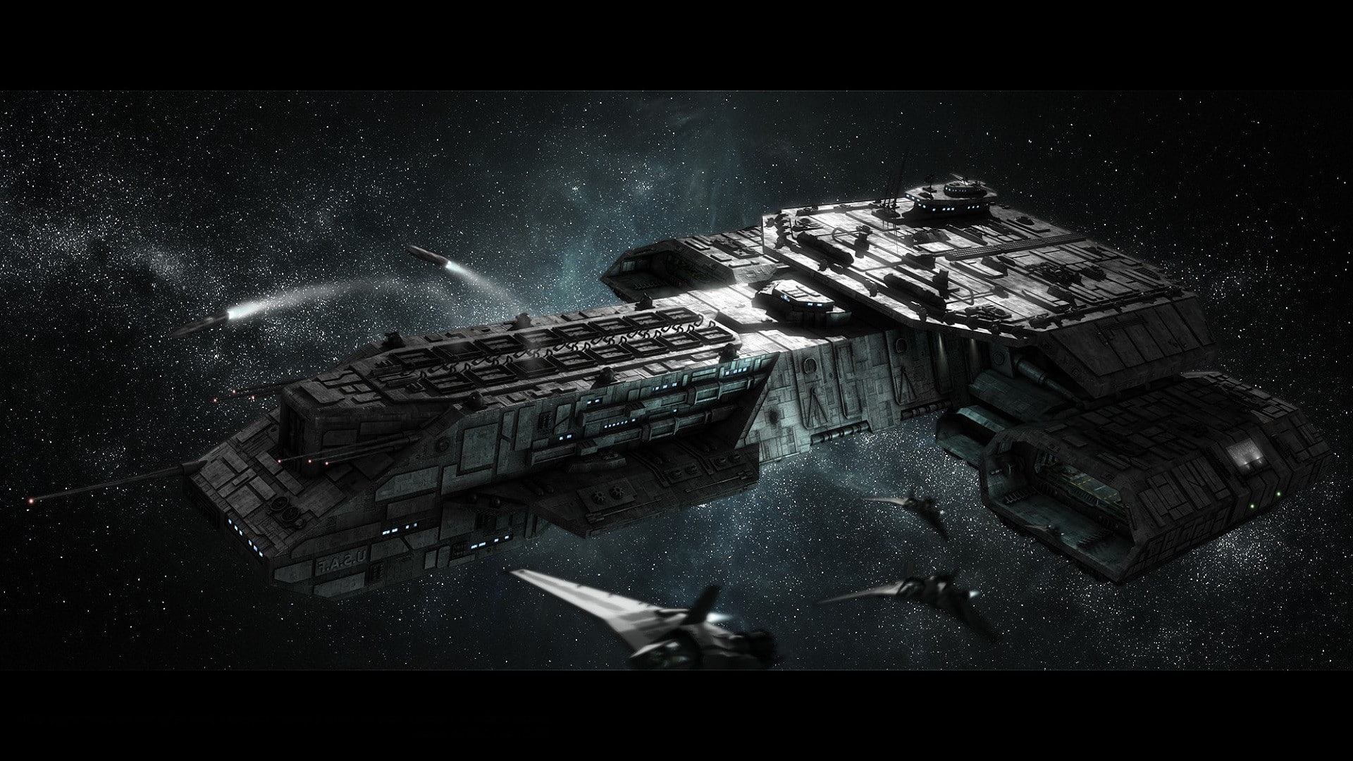 1080P, space stargate f 302 daedalus class, HD Wallpaper
