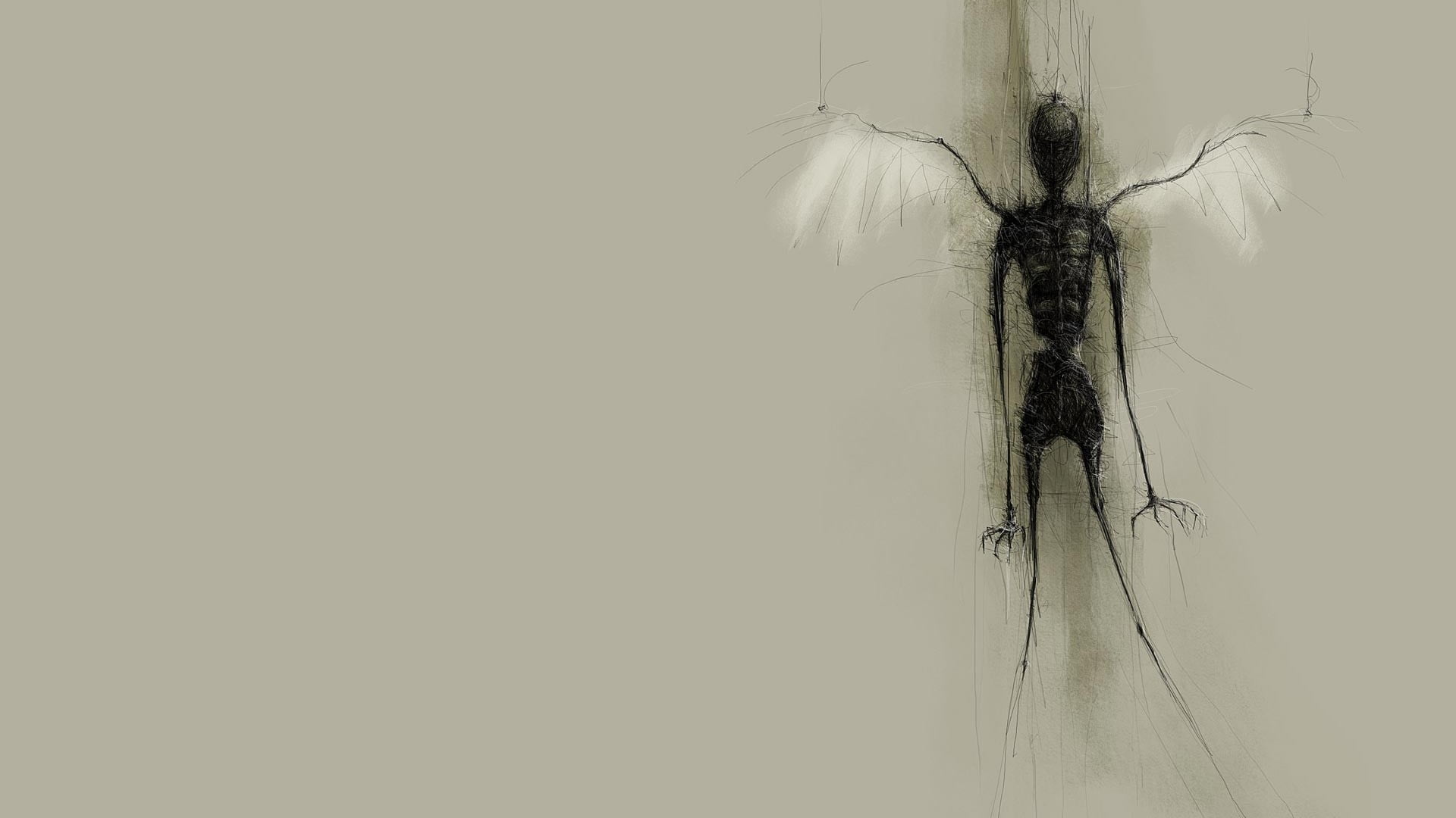black, silhouette, mystery, dark fantasy, plant, fantasy art, 1080P, monster, wall - building feature, studio shot, vulnerability, freshness, HD Wallpaper