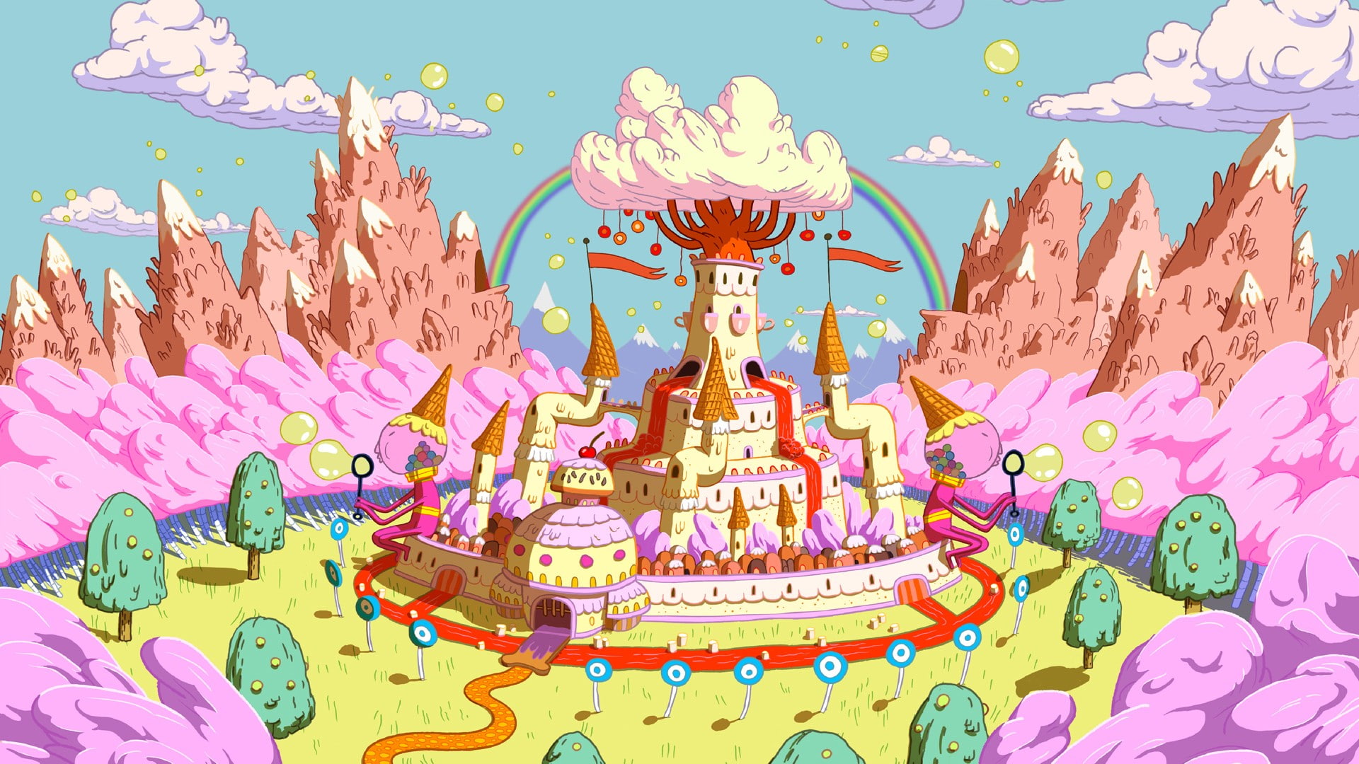 art and craft, Adventure Time, multi colored, celebration, representation, nature, text, decoration, 1080P, arts culture and entertainment, cloud - sky, HD Wallpaper