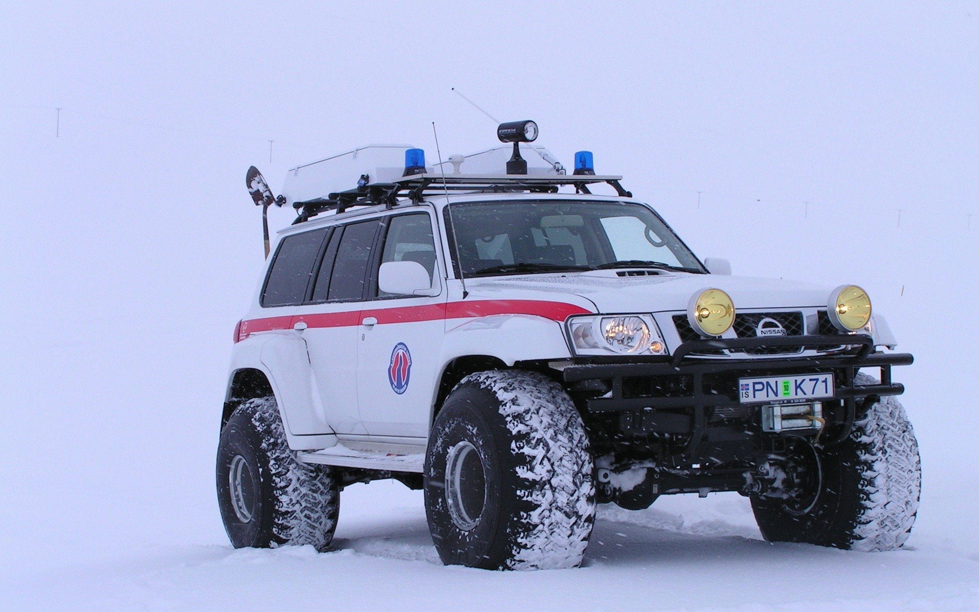 truck, cars, patrol, nissan, snow, arctic, 1080P, HD Wallpaper