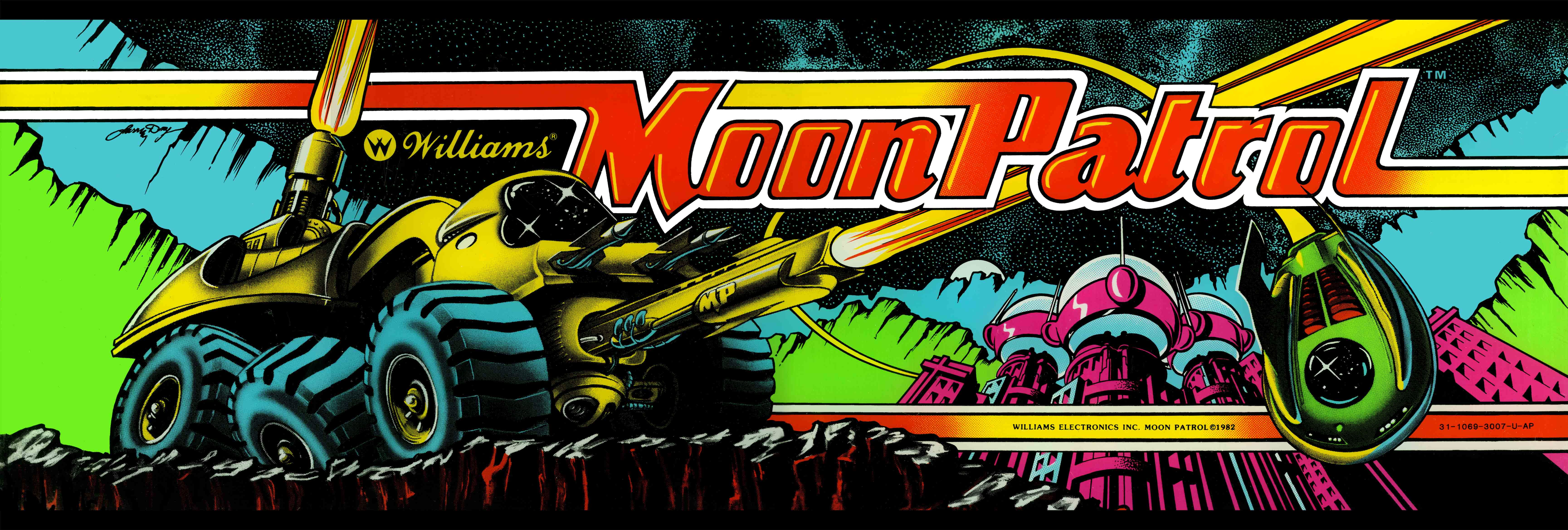 5K, Moon Patrol, arcade cabinet, video game art, arcade marquee, HD Wallpaper