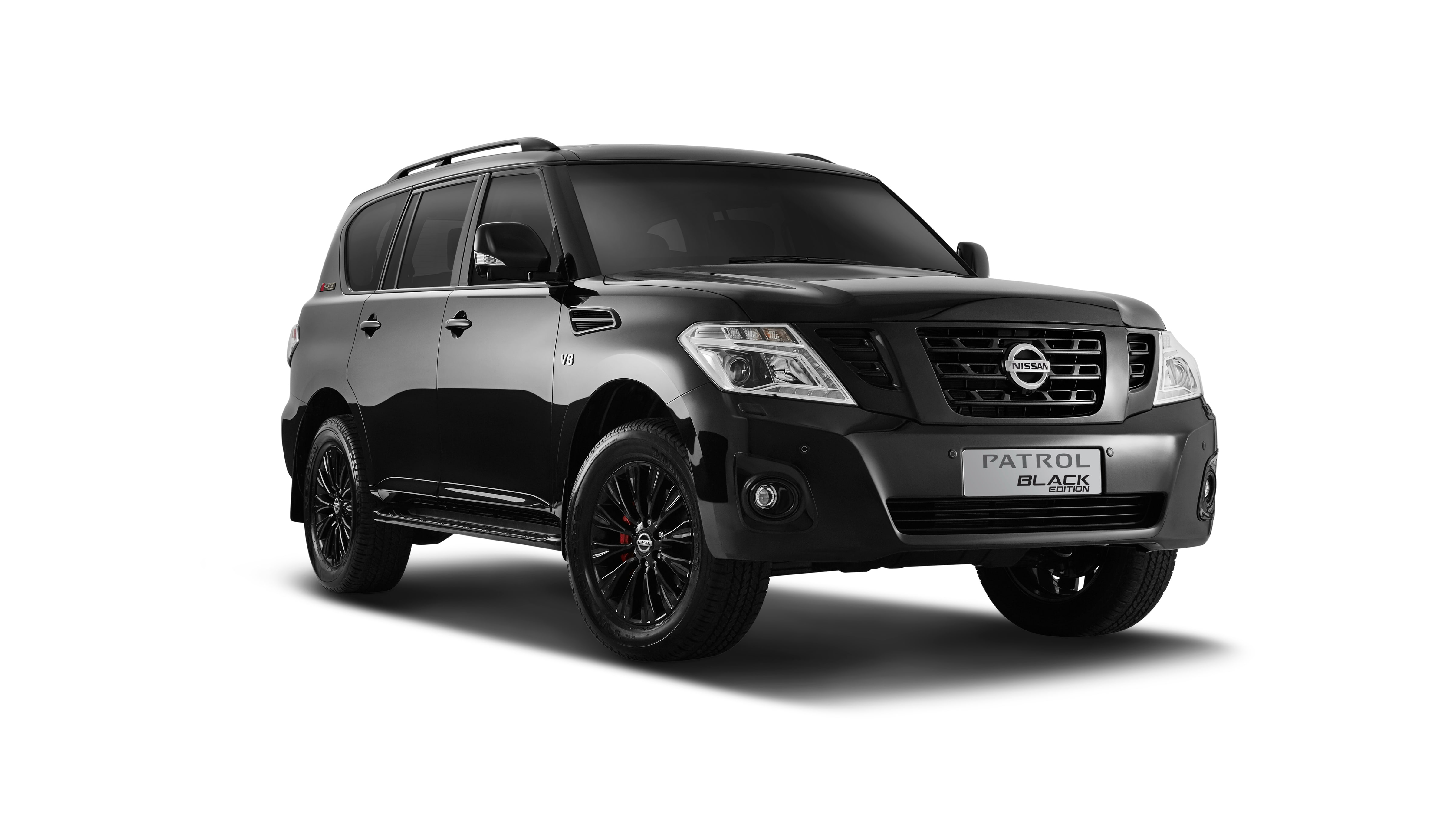 4K, Nissan, Patrol, white background, Black, HD Wallpaper
