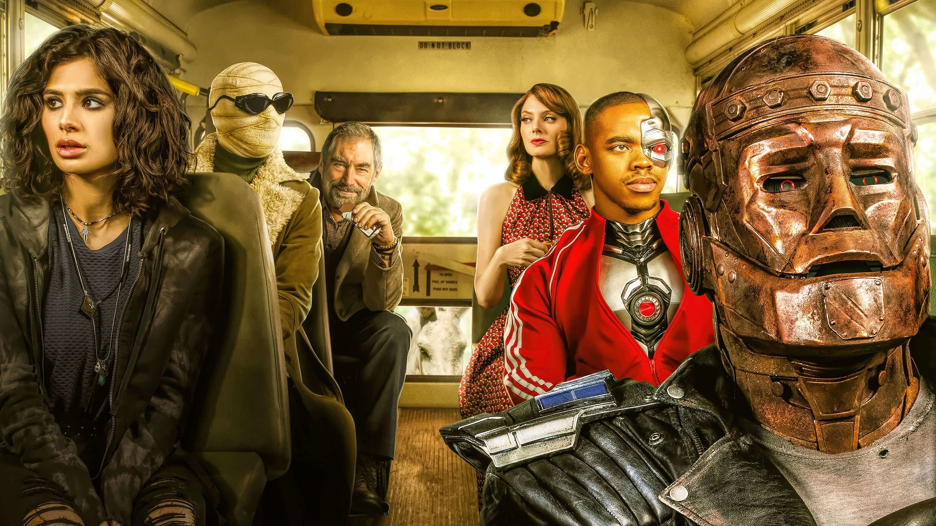 Timothy Dalton, Chief (DC Comics), Diane Guerrero, Cyborg (DC Comics), April Bowlby, Doom Patrol, Elasti-Girl, Joivan Wade, TV Show, Crazy Jane, 1080P, HD Wallpaper