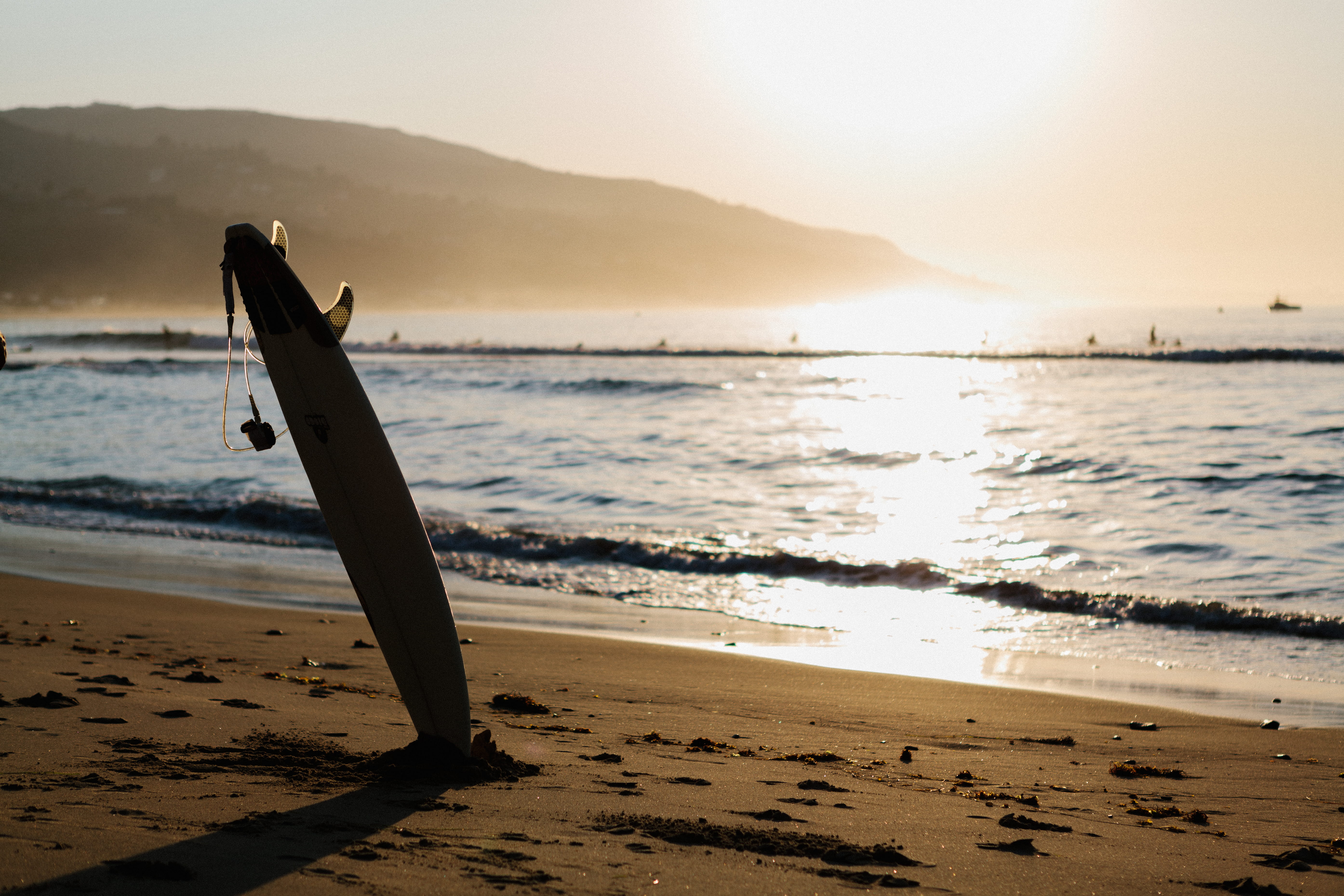 sunset, 5K, horizon, tranquil scene, surfboard, sky, photography, lifestyle, nature, tranquility, patrol, pacific, ocean, vacation, malibu, water, sport, HD Wallpaper