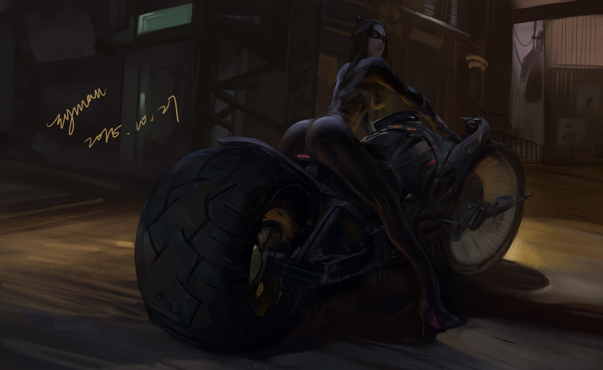 fiction, art, science, 1080P, Vehicle, women, x, Women With Motorcycles, Futuristic, anime, digimon, 1920x1178 px, science fiction, motorcycles, hd, px, HD Wallpaper