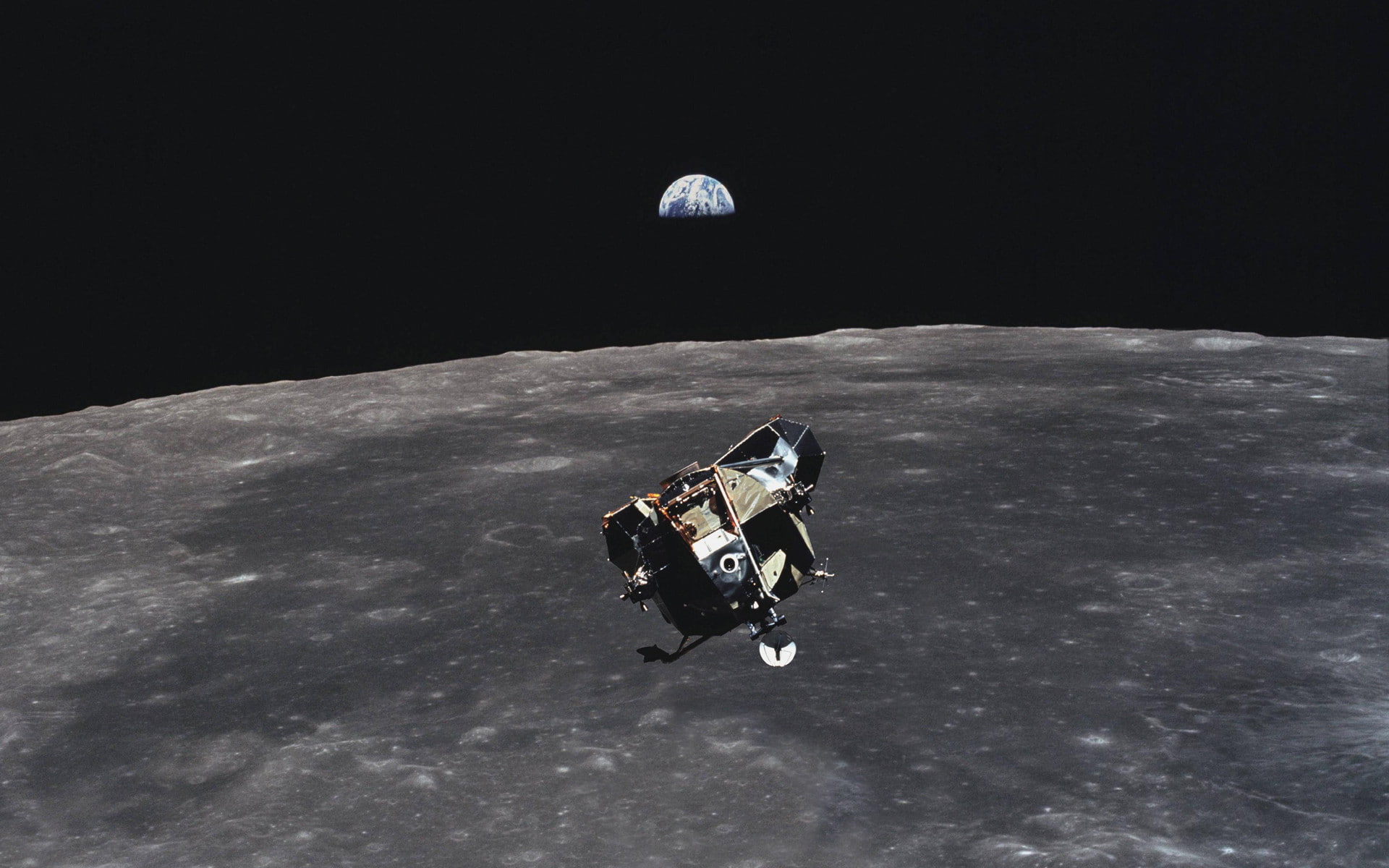 hd, space, lander, moon, lunar, 1080P, earth, HD Wallpaper