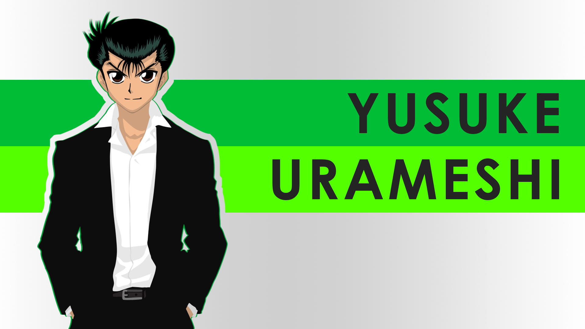 adult, finance, men, Yu Yu Hakusho, businesswoman, digital composite, standing, front view, young adult, women, communication, text, green color, studio shot, HD Wallpaper