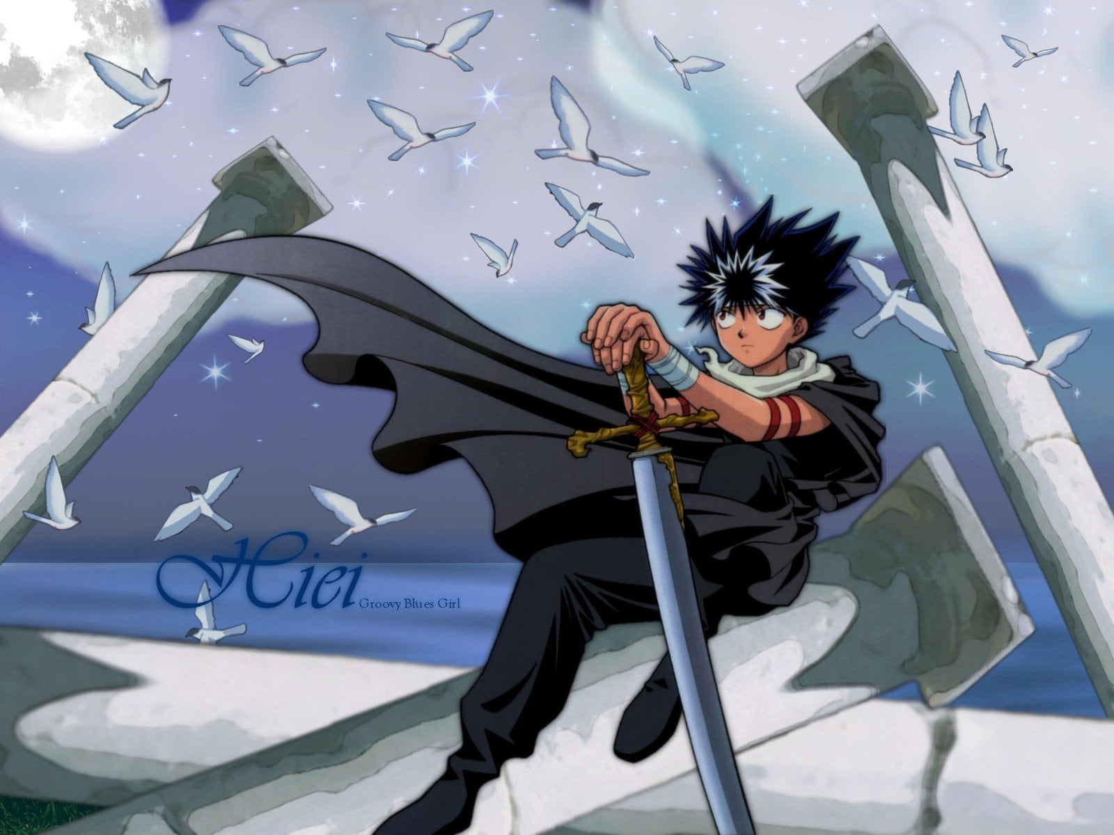 720P, nature, fish, front view, lifestyles, fighter, one person, ghost, looking at camera, Yu Yu Hakusho, outdoors, leisure activity, vincent, young adult, HD Wallpaper