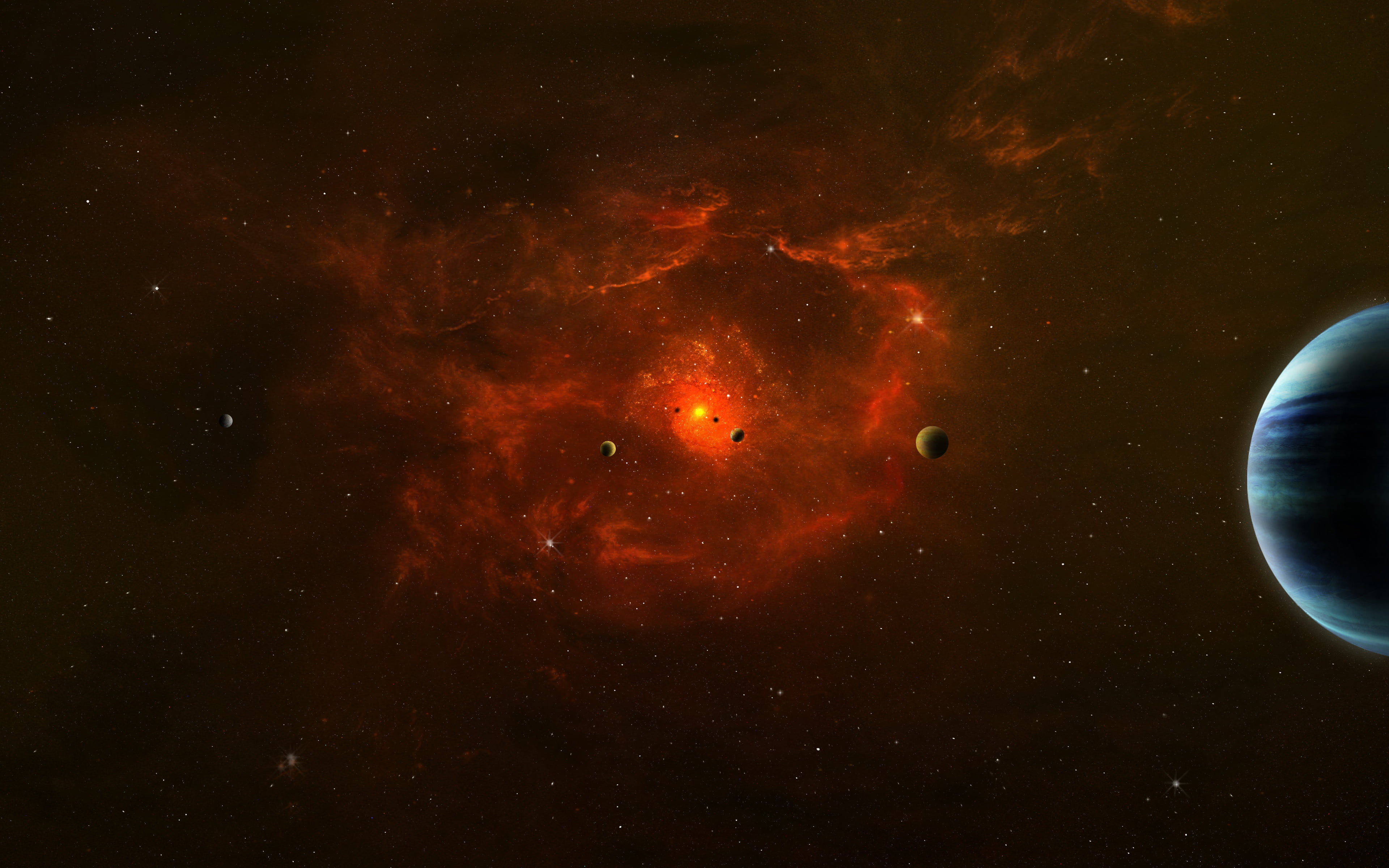 universe, planets, 4K, 4k ultra hd background, space, galaxy, stars, HD Wallpaper