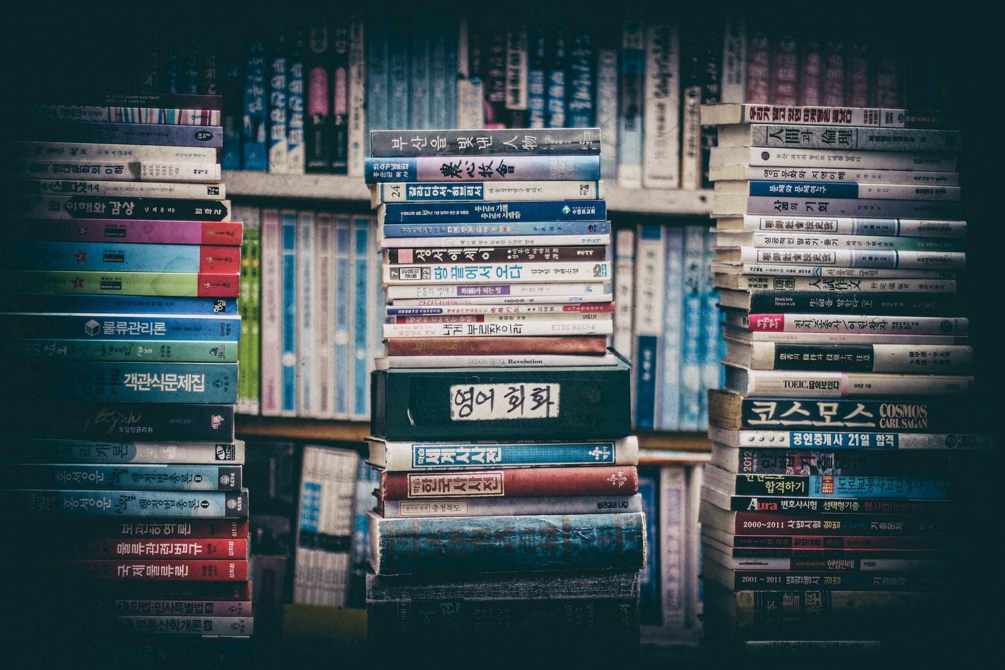 book, choice, stack, literature, lot, 1080P, indoors, books, education, shelf, large group of objects, communication, close-up, no people, full frame, HD Wallpaper