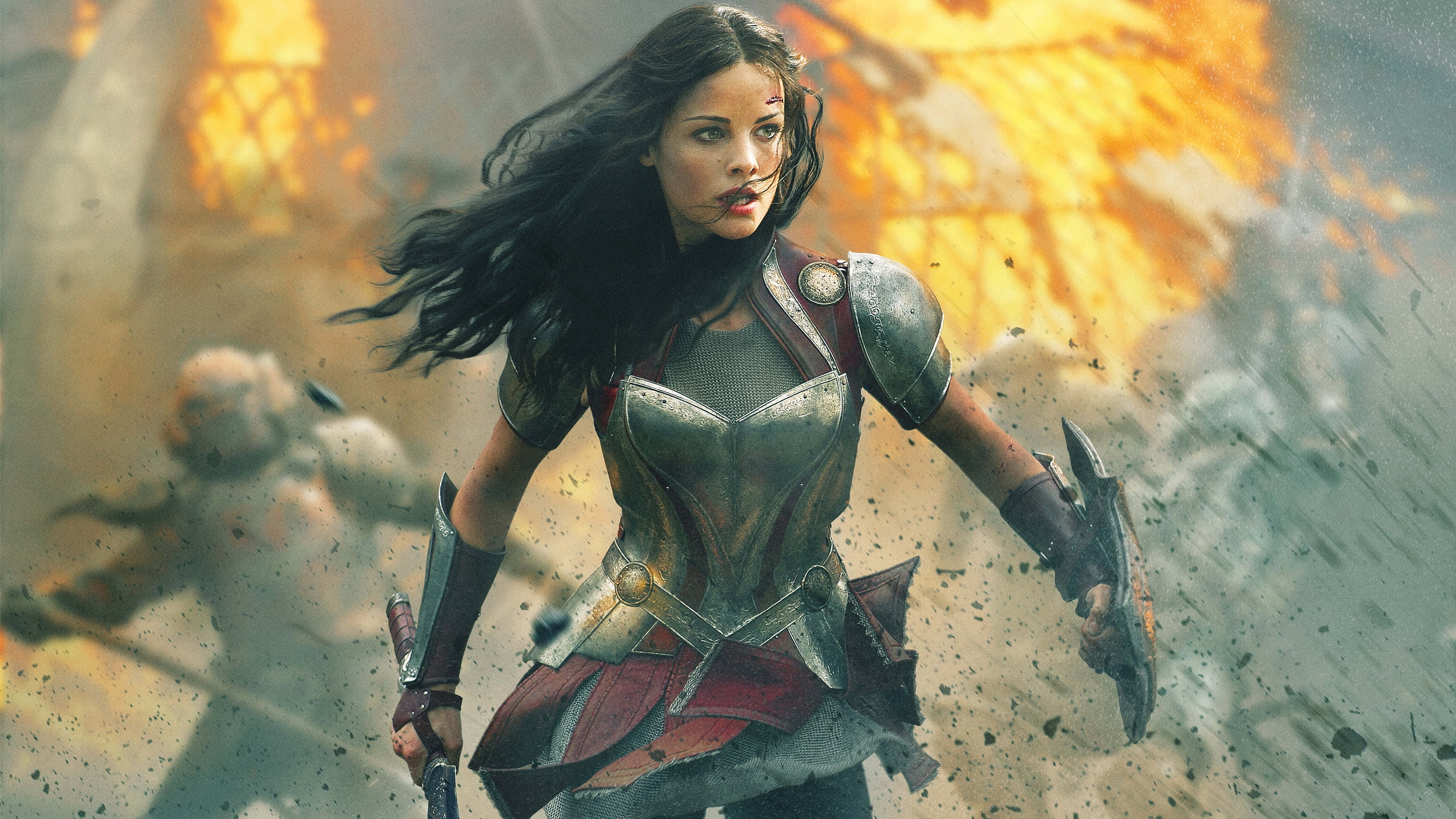lifestyles, beauty, beautiful woman, fashion, hairstyle, outdoors, battle, Thor, one person, women, adult, Jaimie Alexander, young adult, nature, teenager, HD Wallpaper