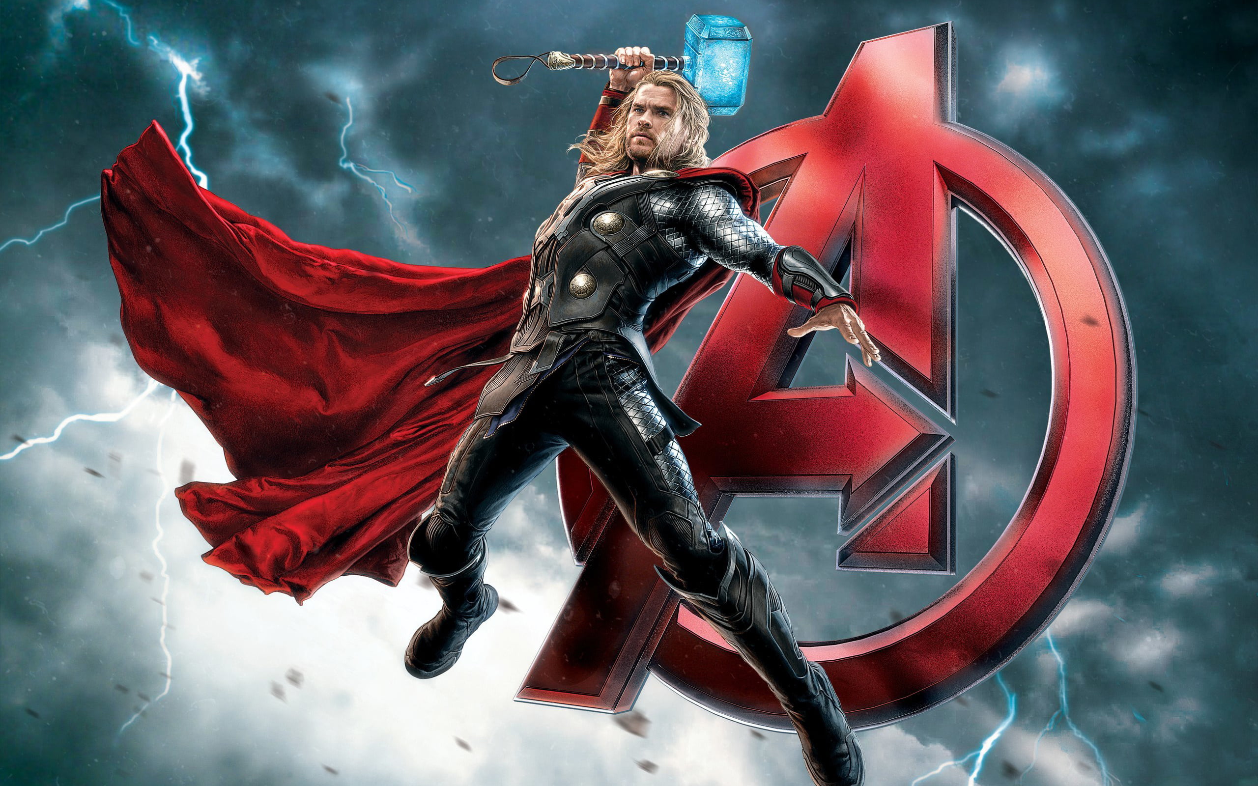 Thor 2: The Dark World, movie characters, Avengers Endgame, science fiction, Thor, Mjolnir, 2K, lightning, Avengers: Infinity war, Thor : Ragnarok, Avengers, HD Wallpaper