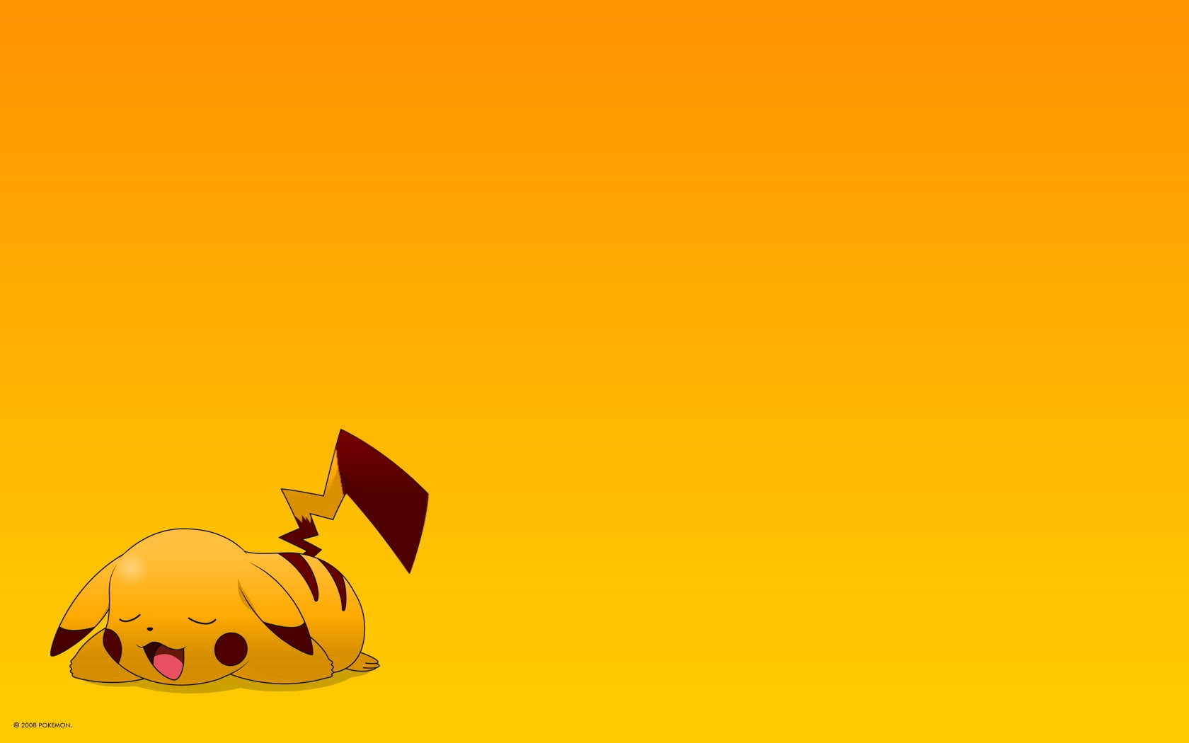background, simple, 720P, hd, anime, pokemon, art, pikachu, Yellow, HD Wallpaper