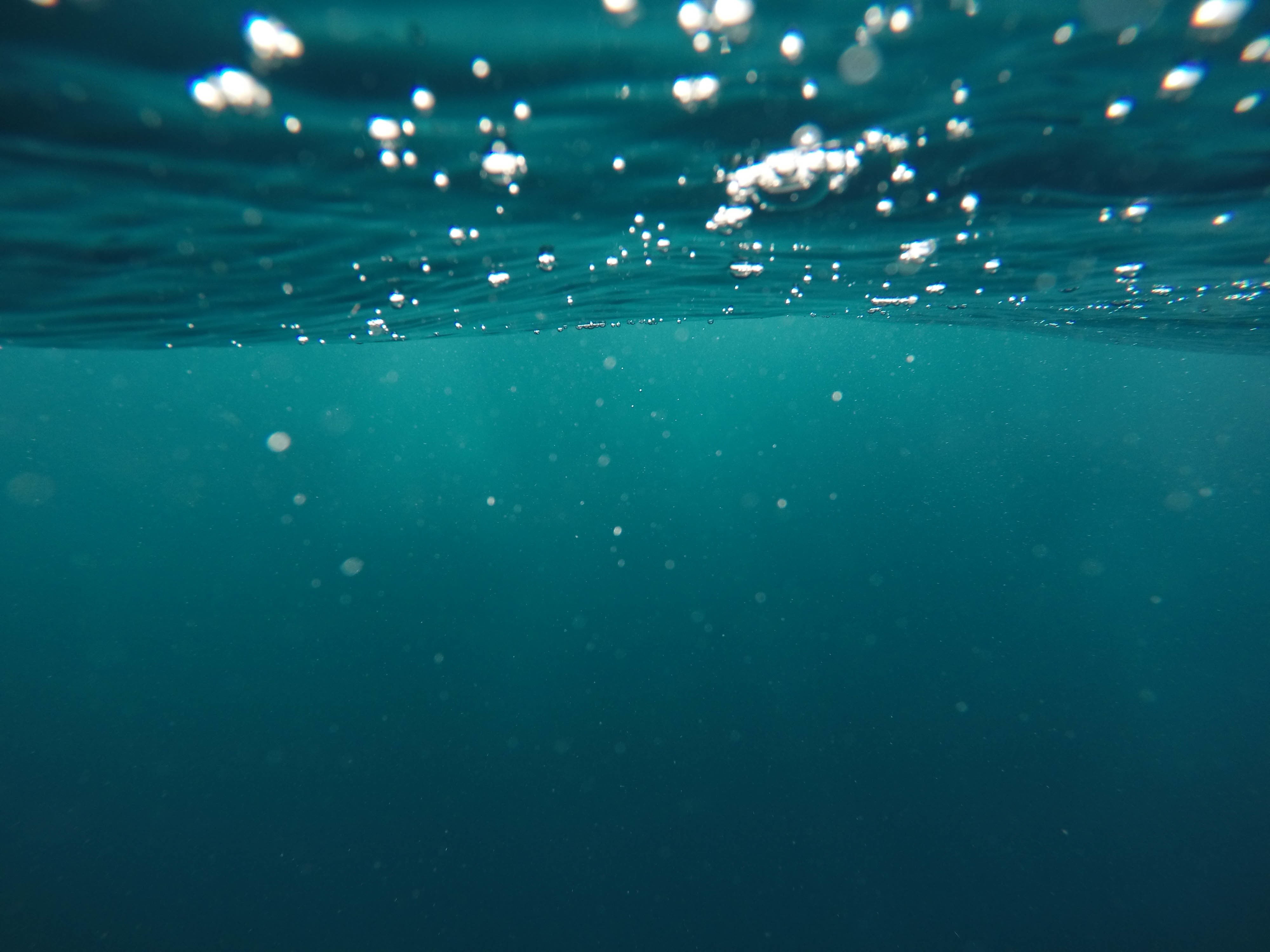 no people, waterfront, reflection, blue, full frame, turquoise colored, swimming pool, undersea, rippled, beauty in nature, motion, 4K, nature, outdoors, HD Wallpaper