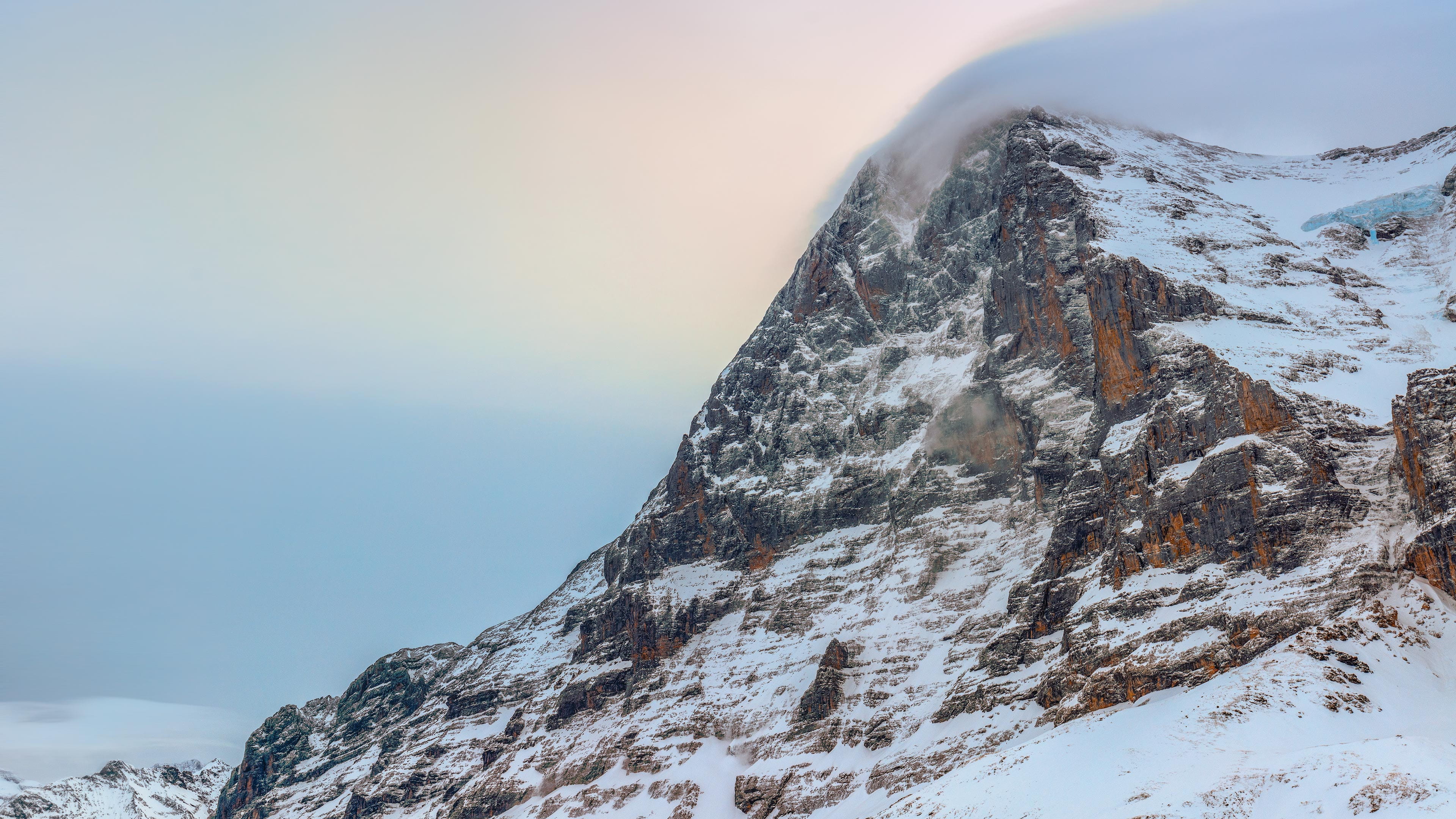 day, nature, snow, climbing, mountain ridge, climber, outdoors, tranquility, switzerland, winter, cold temperature, extreme weather, rock - object, mountain range, HD Wallpaper