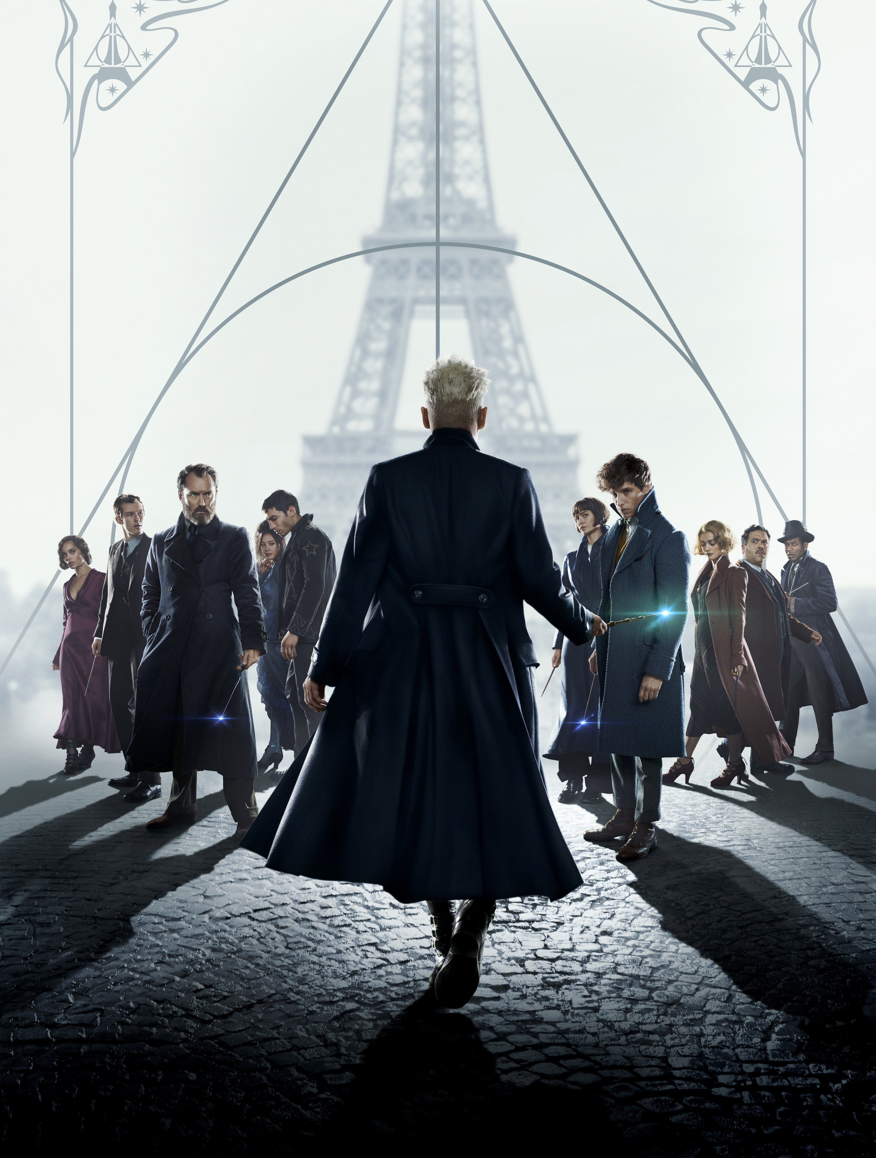 Fantastic Beasts: The Crimes of Grindelwald, Johnny Depp, William Nadylam, Callum Turner, Ezra Miller, 4K, Jude Law, 4K, Eddie Redmayne, Claudia Kim, Dan Fogler, Phone HD Wallpaper