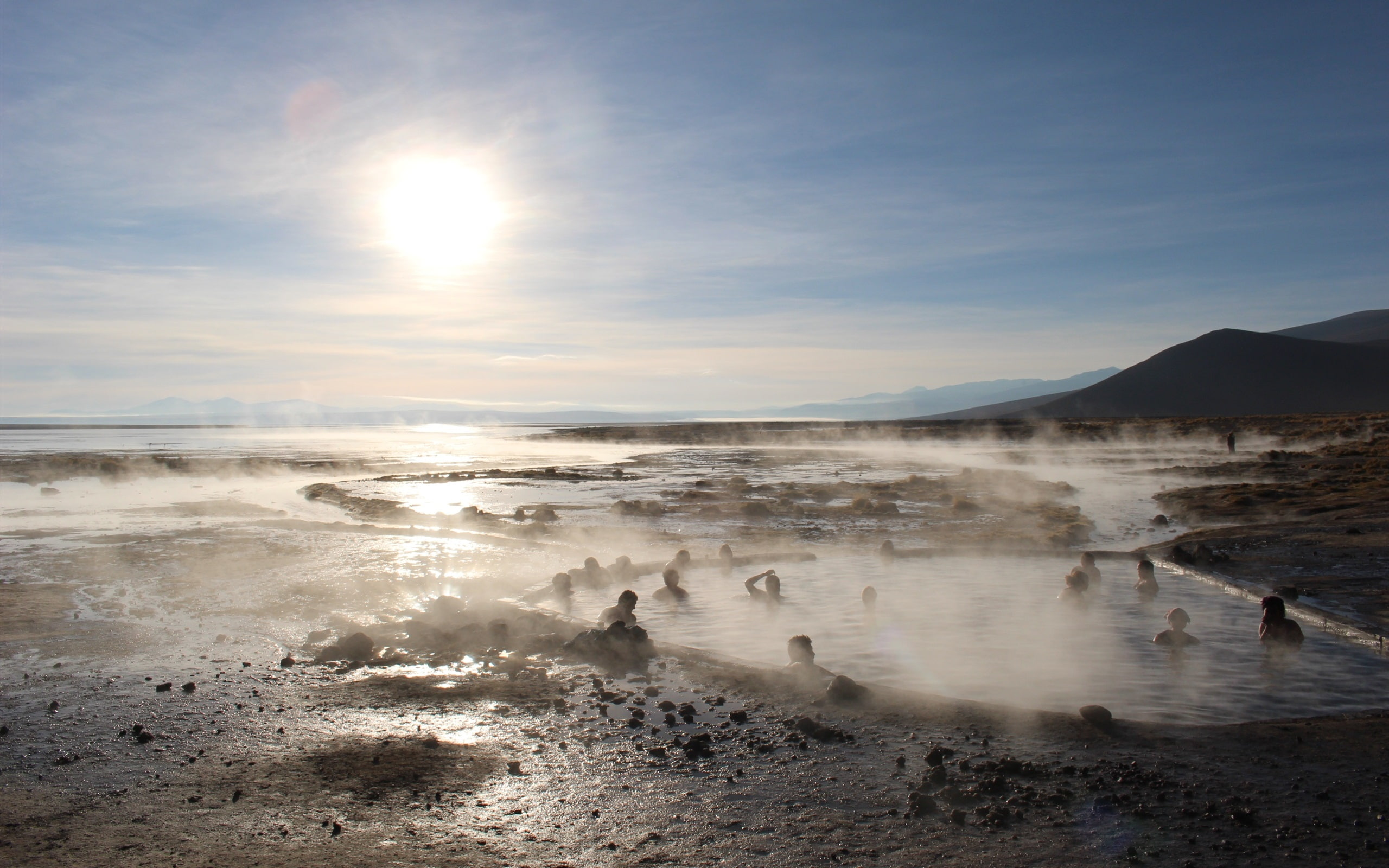 Sun, springs, Uyuni, 2K, Lake, Japan, Hot, Salt, HD Wallpaper
