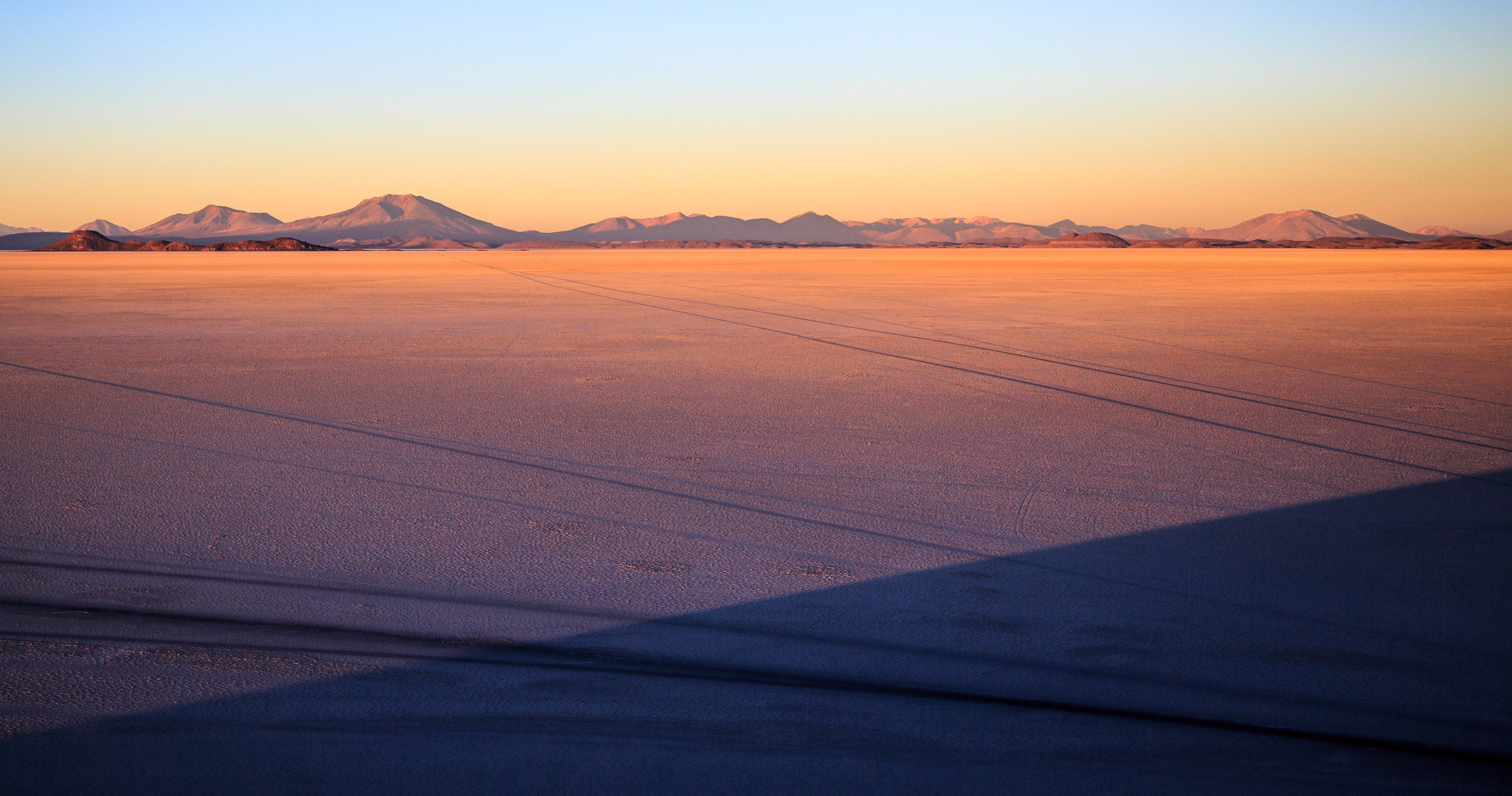 transportation, copy space, sky, desert, climate, nature, travel destinations, no people, background, sunrise, environment, mountain range, salt, HD Wallpaper