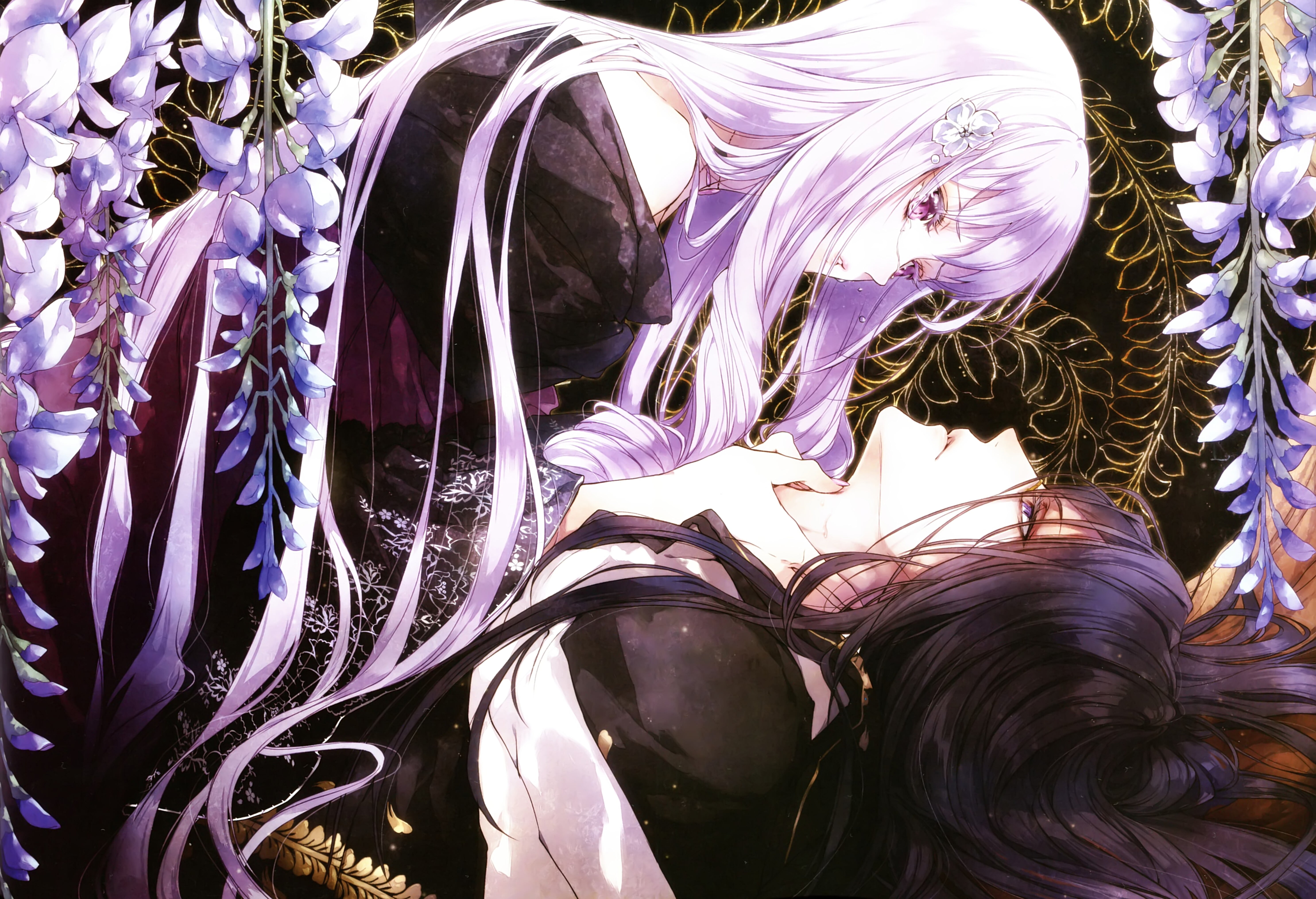 tears, flowering plant, no people, 5K, indoors, gothic, fragility, softness, otome game, Violette, vulnerability, nature, Reine des Fleurs, purple, princess, HD Wallpaper