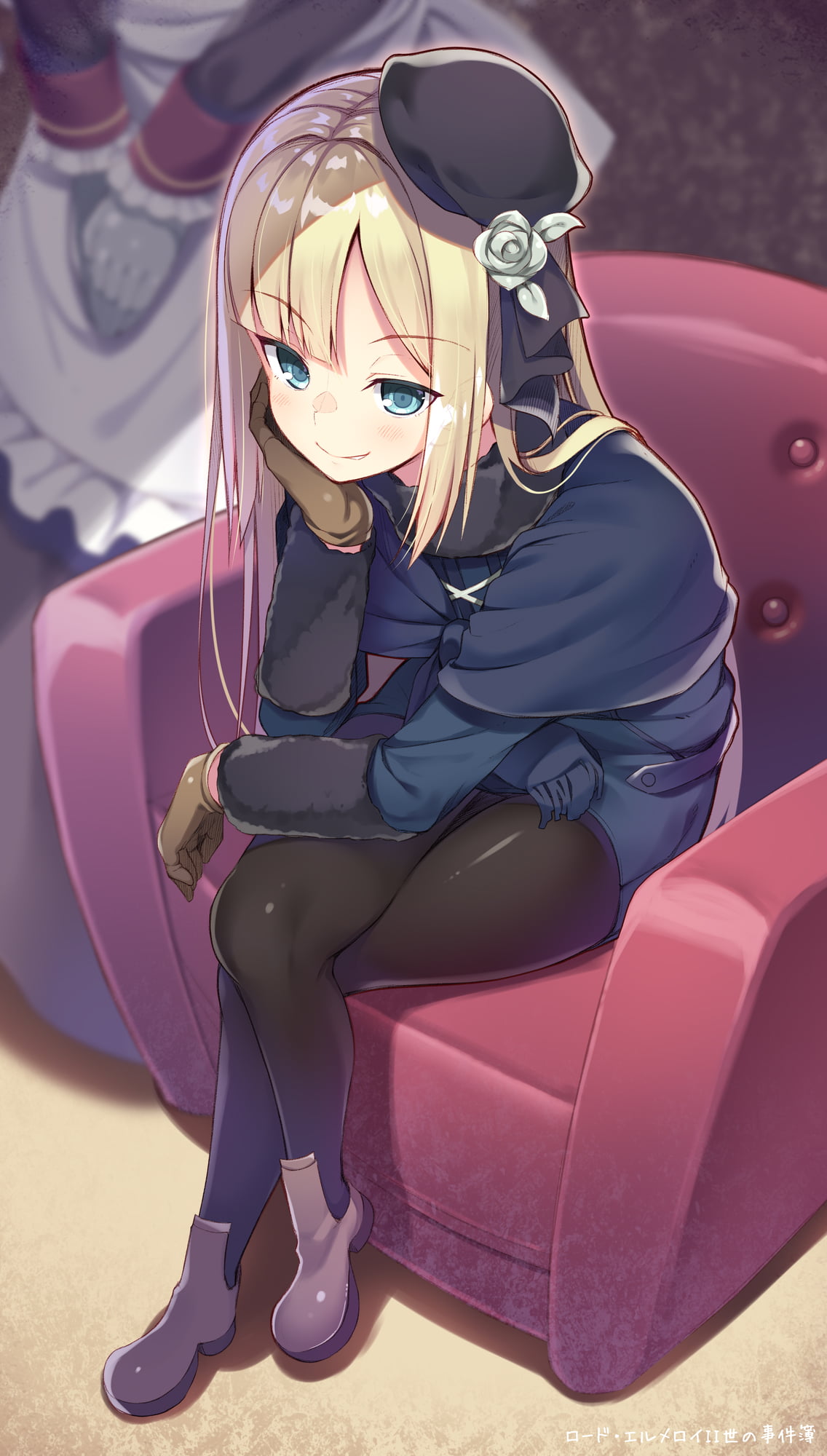 anime girls, portrait display, black stockings, artwork, 1080P, vertical, digital art, loli, Lord El-Melloi II Sei no Jikenbo: Rail Zeppelin Grace Note, Phone HD Wallpaper