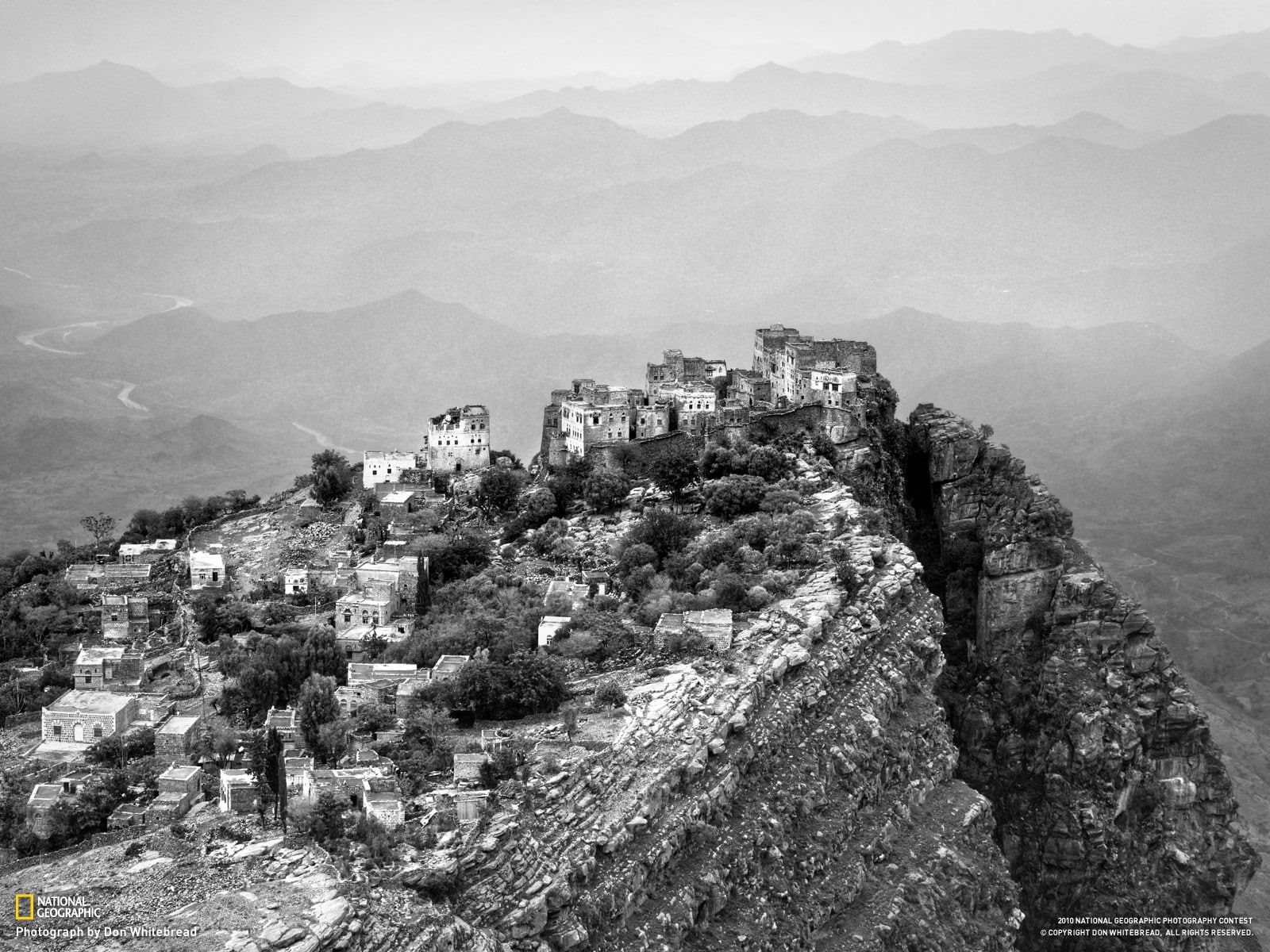 landscape, 720P, monochrome, Yemen, HD Wallpaper