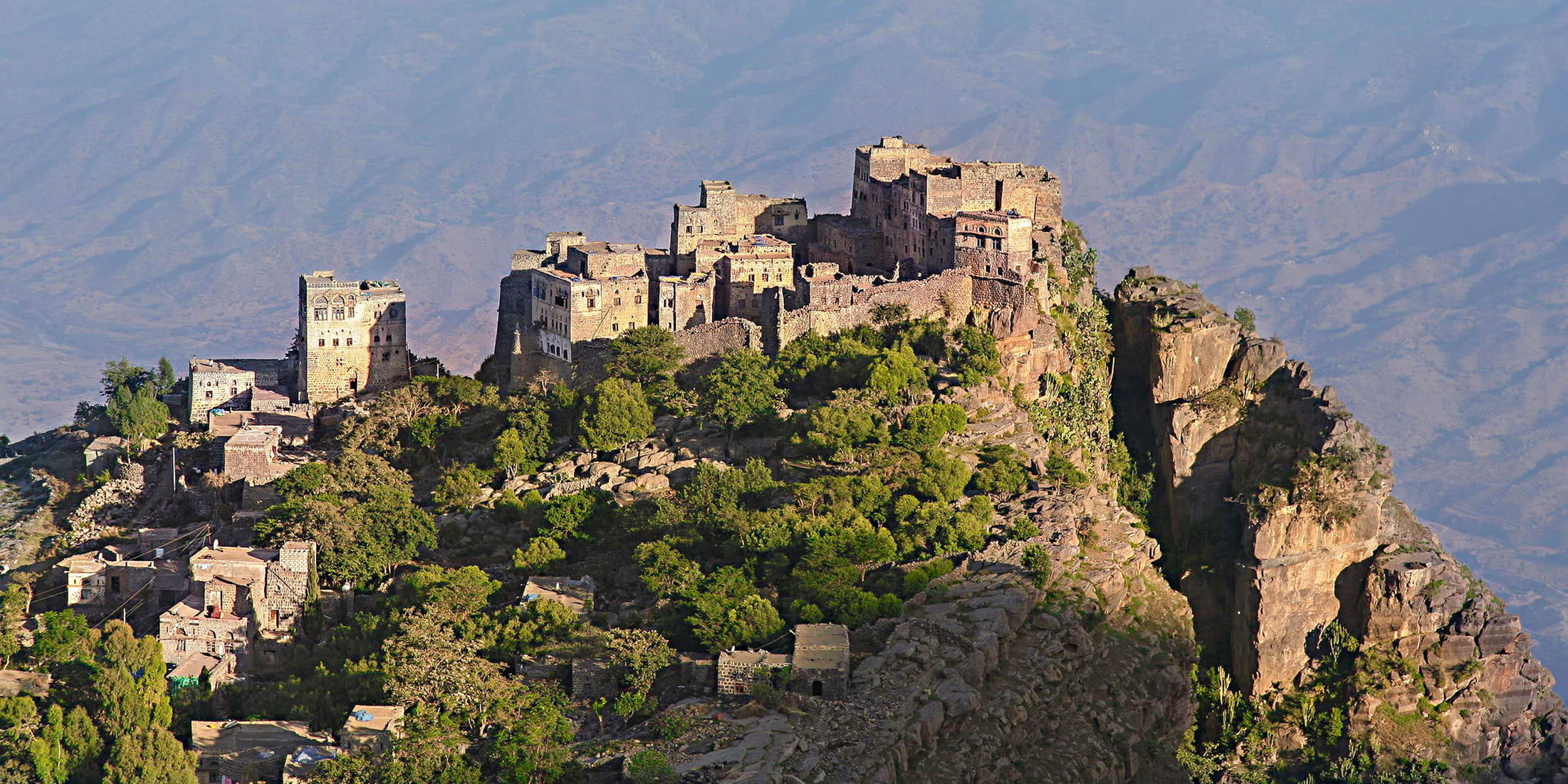 village, mountains, 1080P, Yemen, stones, HD Wallpaper