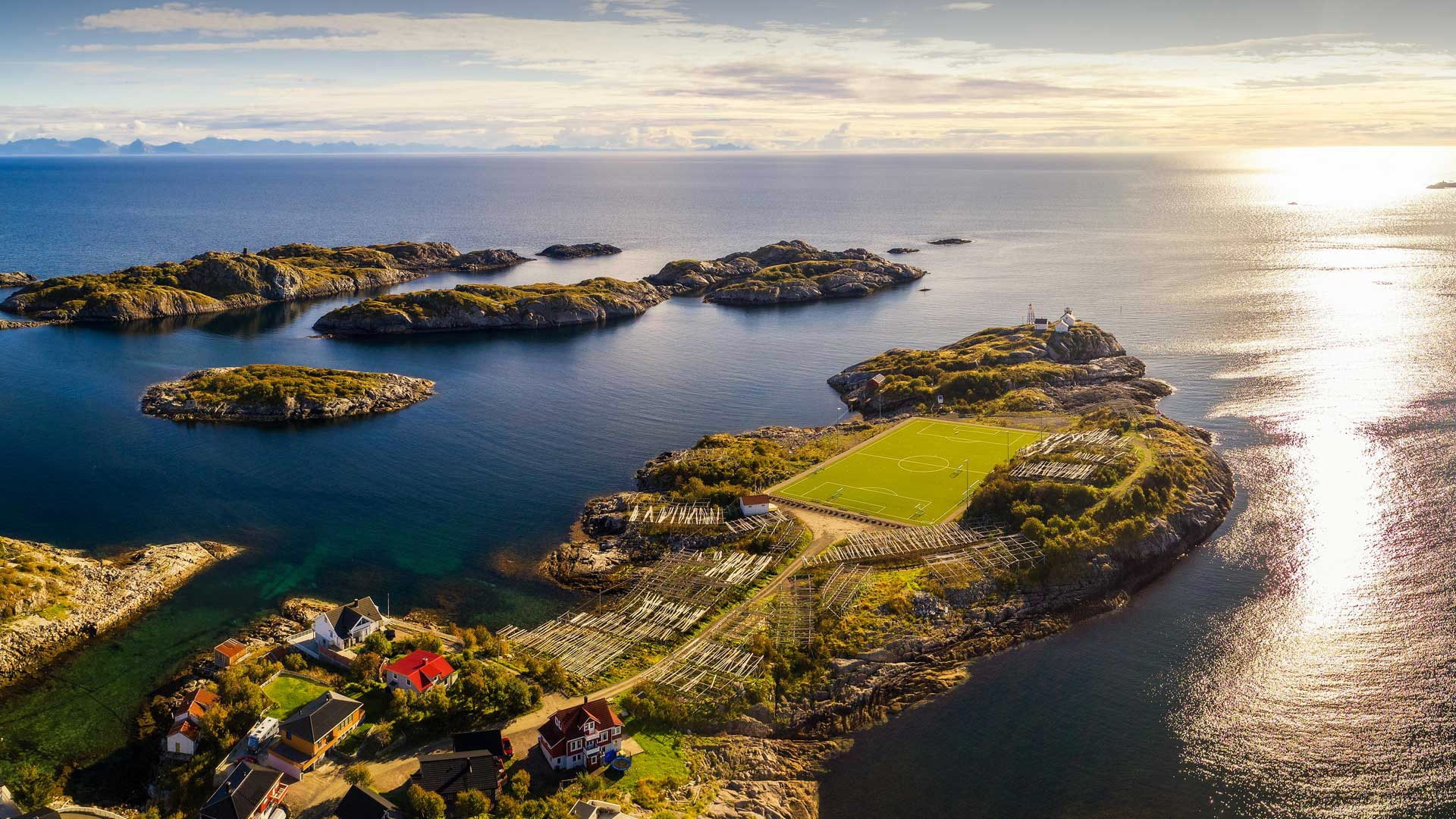 Stadium, stadium, football, Henningsvær Sports Team, 1080P, Norway, HD Wallpaper