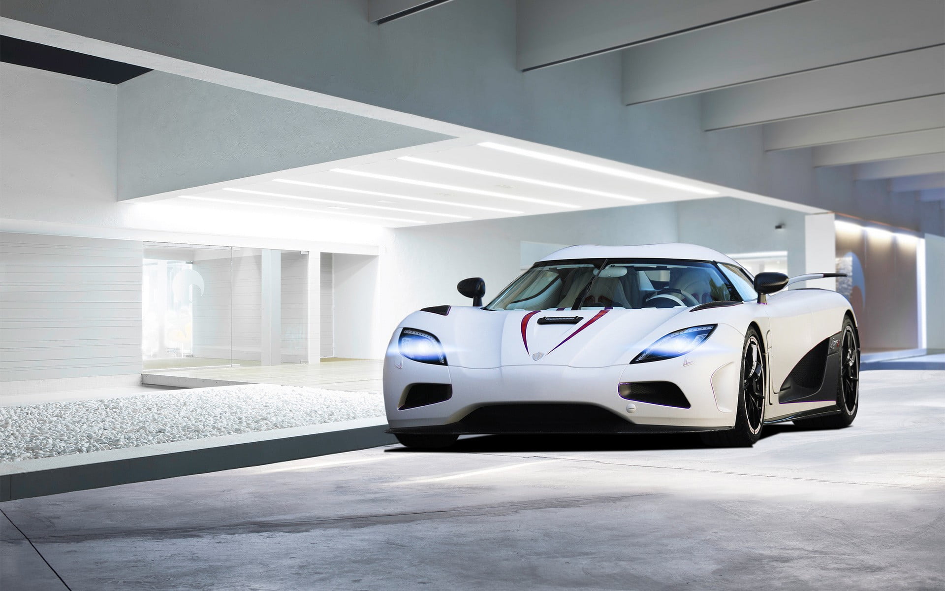 transportation, motor vehicle, wealth, sunlight, Koenigsegg Agera R, stationary, day, car, no people, sports car, window, garage, mode of transportation, HD Wallpaper