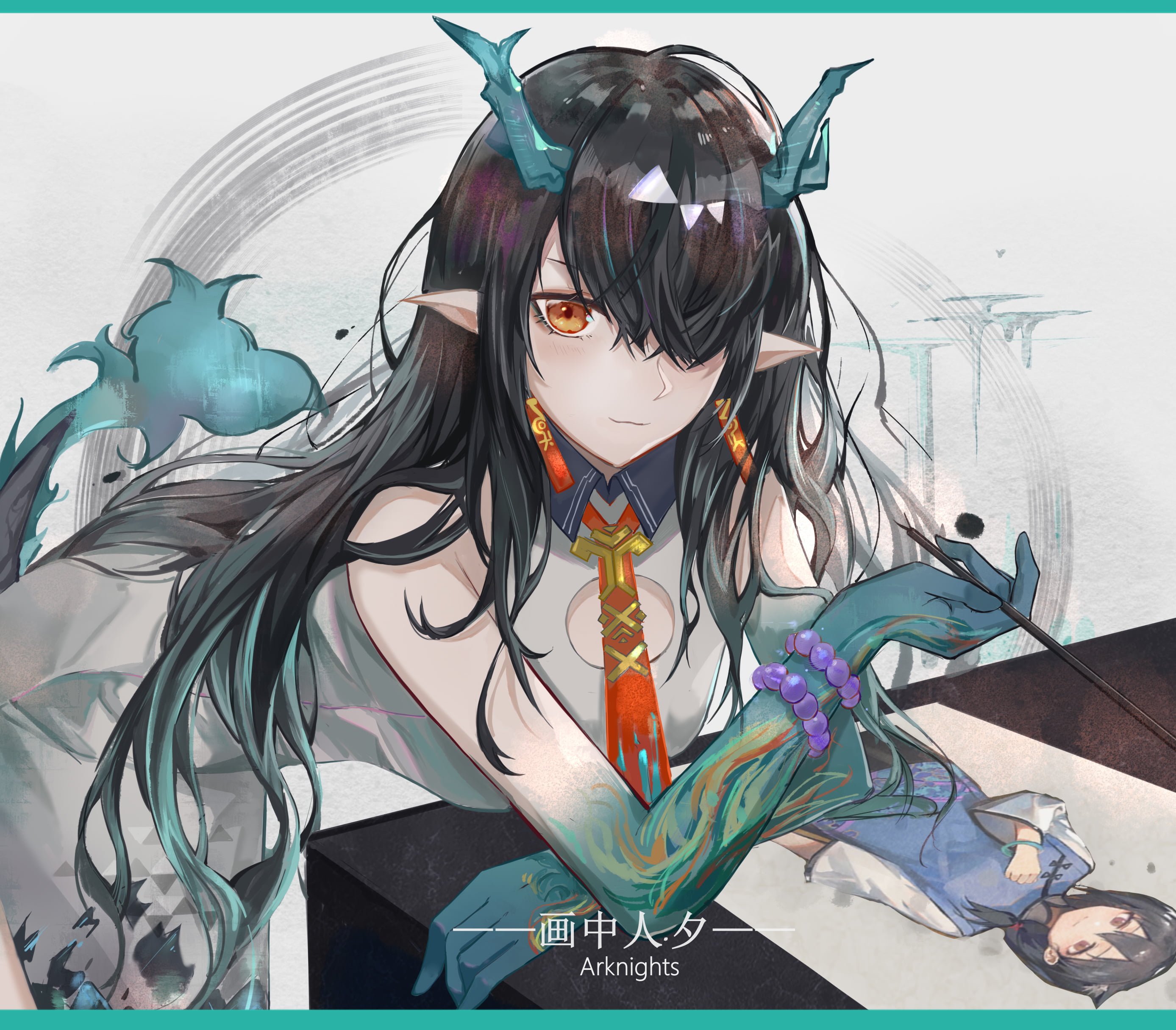 anime girls, dragon girl, Arknights, 2K, anime, Dusk (Arknights), HD Wallpaper