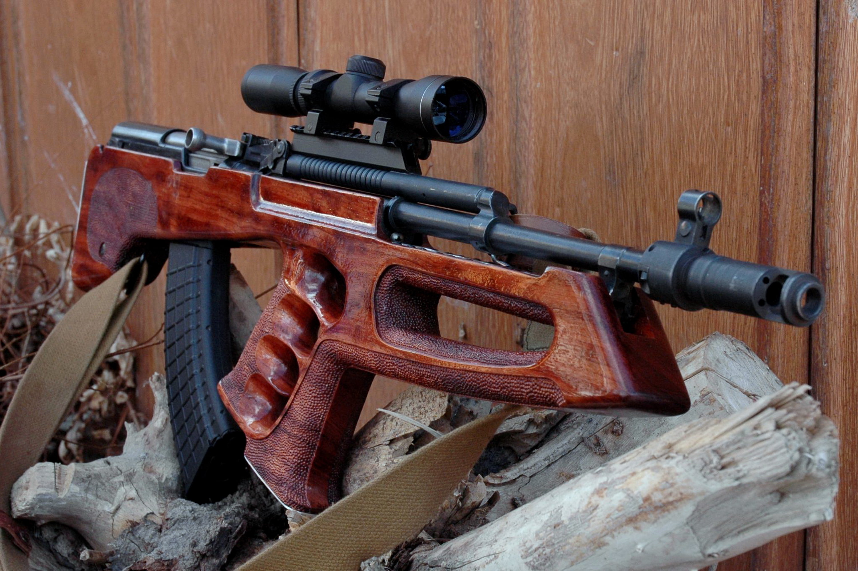 520mm, no people, day, long, single, butt, wooden, architecture, cartridge, 7.62×39mm, range, compensator, gases, wood - material, sniper, brown, sample, HD Wallpaper