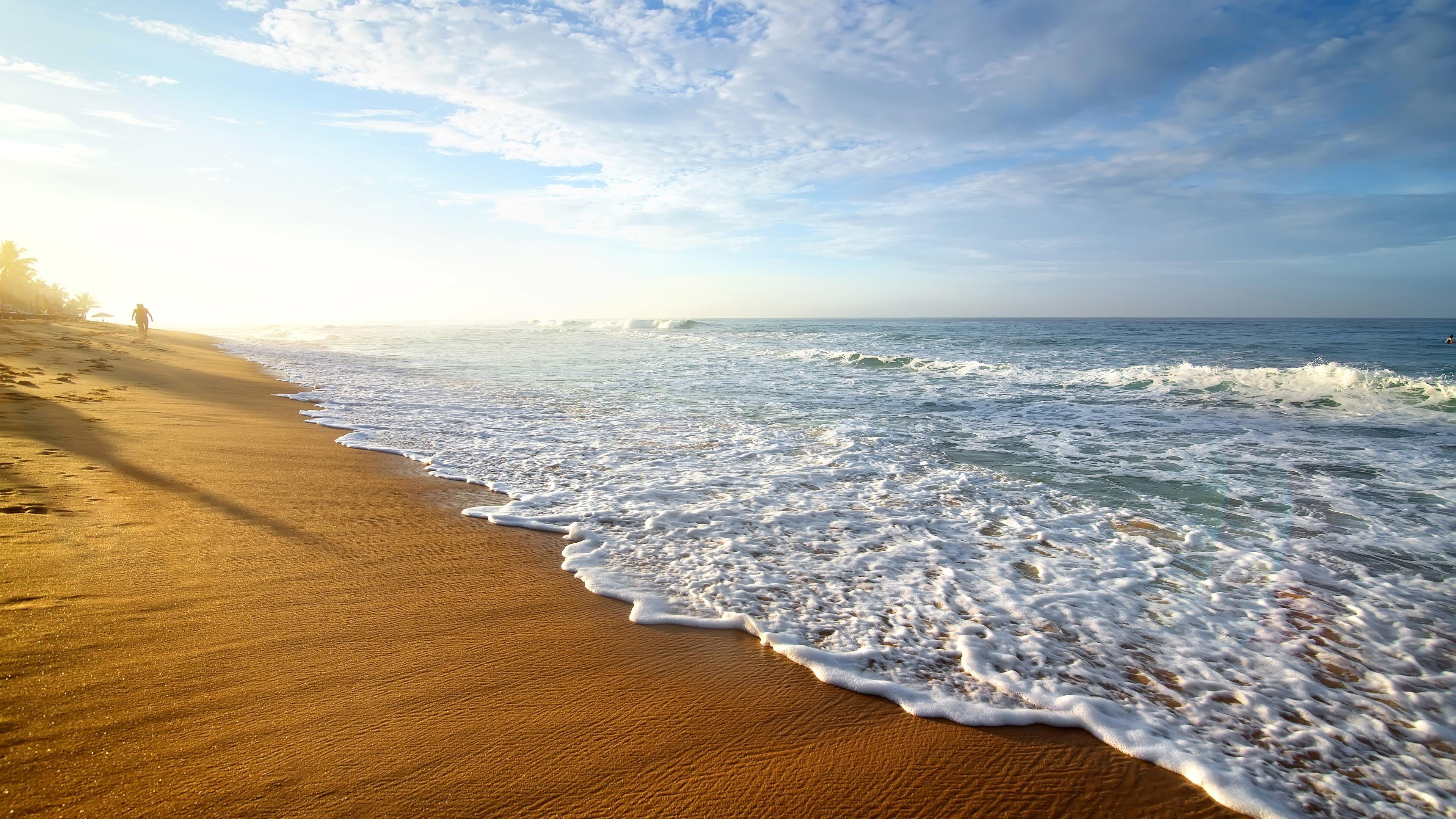 wave, tranquility, motion, beach, water, nature, outdoors, sea, cloud - sky, sport, horizon, travel destinations, horizon over water, ocean, sand, scenics - nature, HD Wallpaper