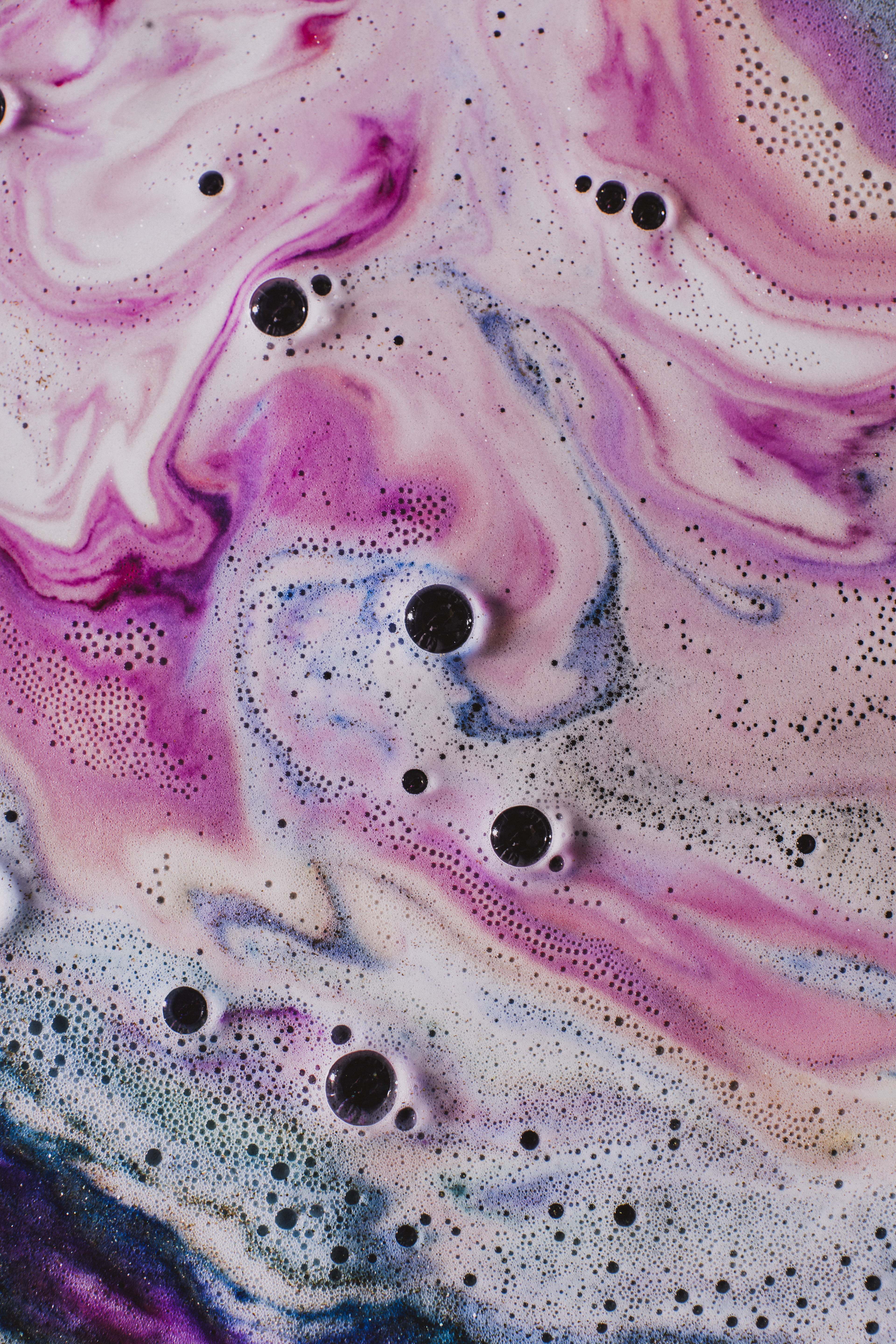 spotted, science, close-up, microscope, backgrounds, 5K, multi Colored, water, cell, wet, liquid, natural pattern, ink, creativity, macro, magnification, Phone HD Wallpaper