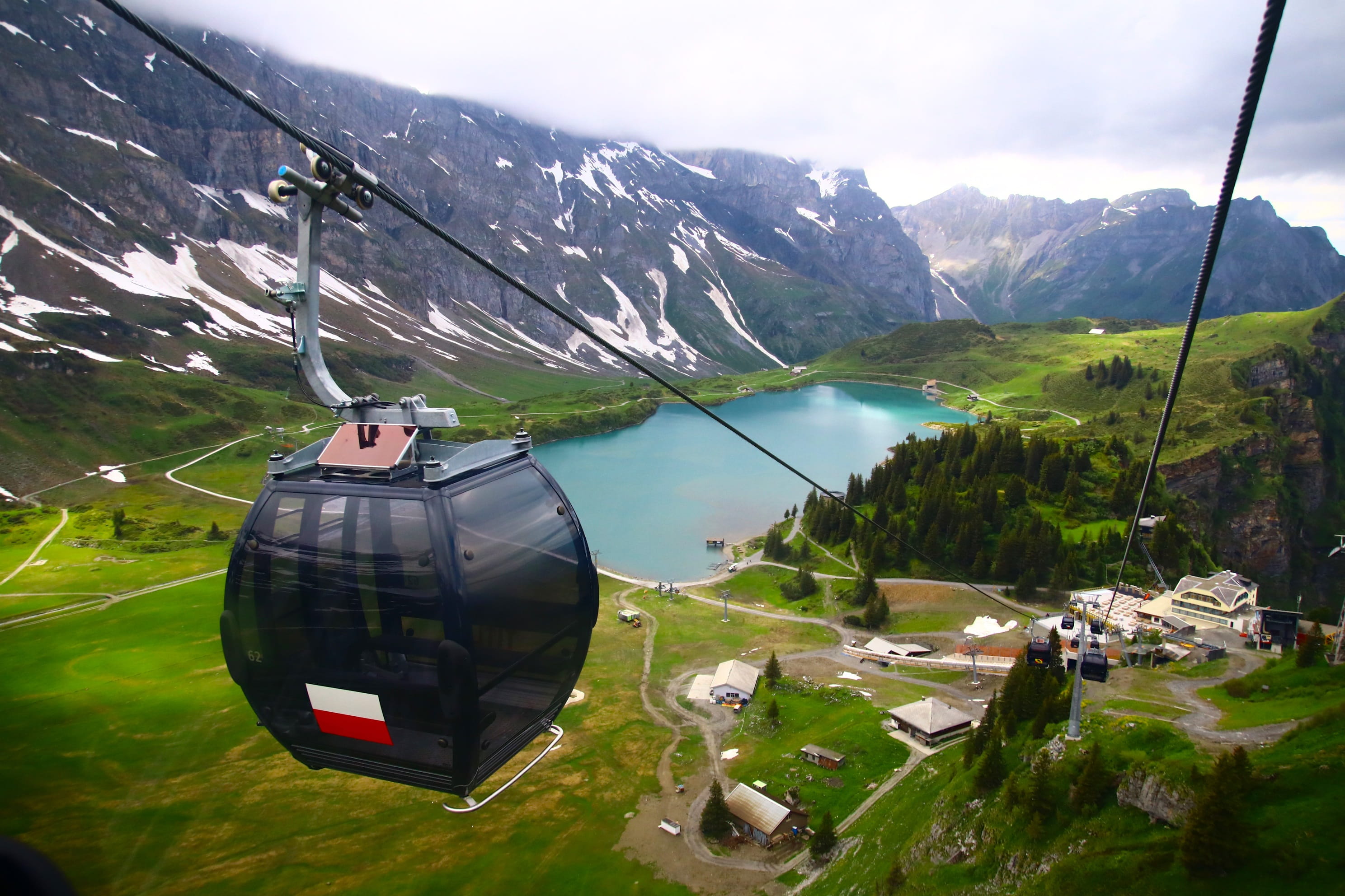 mode of transportation, overhead cable car, tranquility, scenics - nature, day, beauty in nature, no people, transportation, green color, high angle view, HD Wallpaper