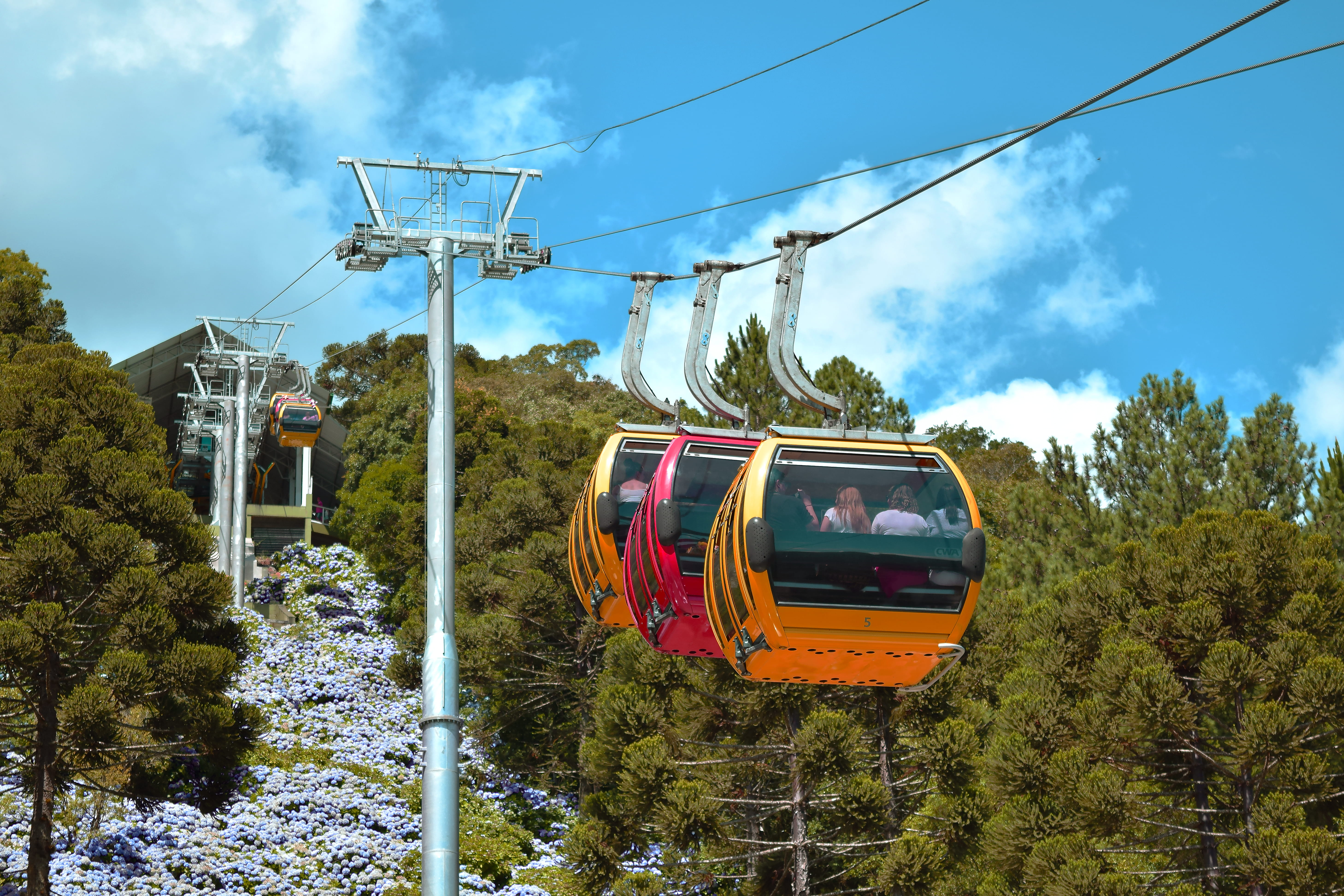 landscape, park, day, rail transportation, electricity, two, mode of transportation, middle, public transportation, high, environment, transportation, wire, HD Wallpaper