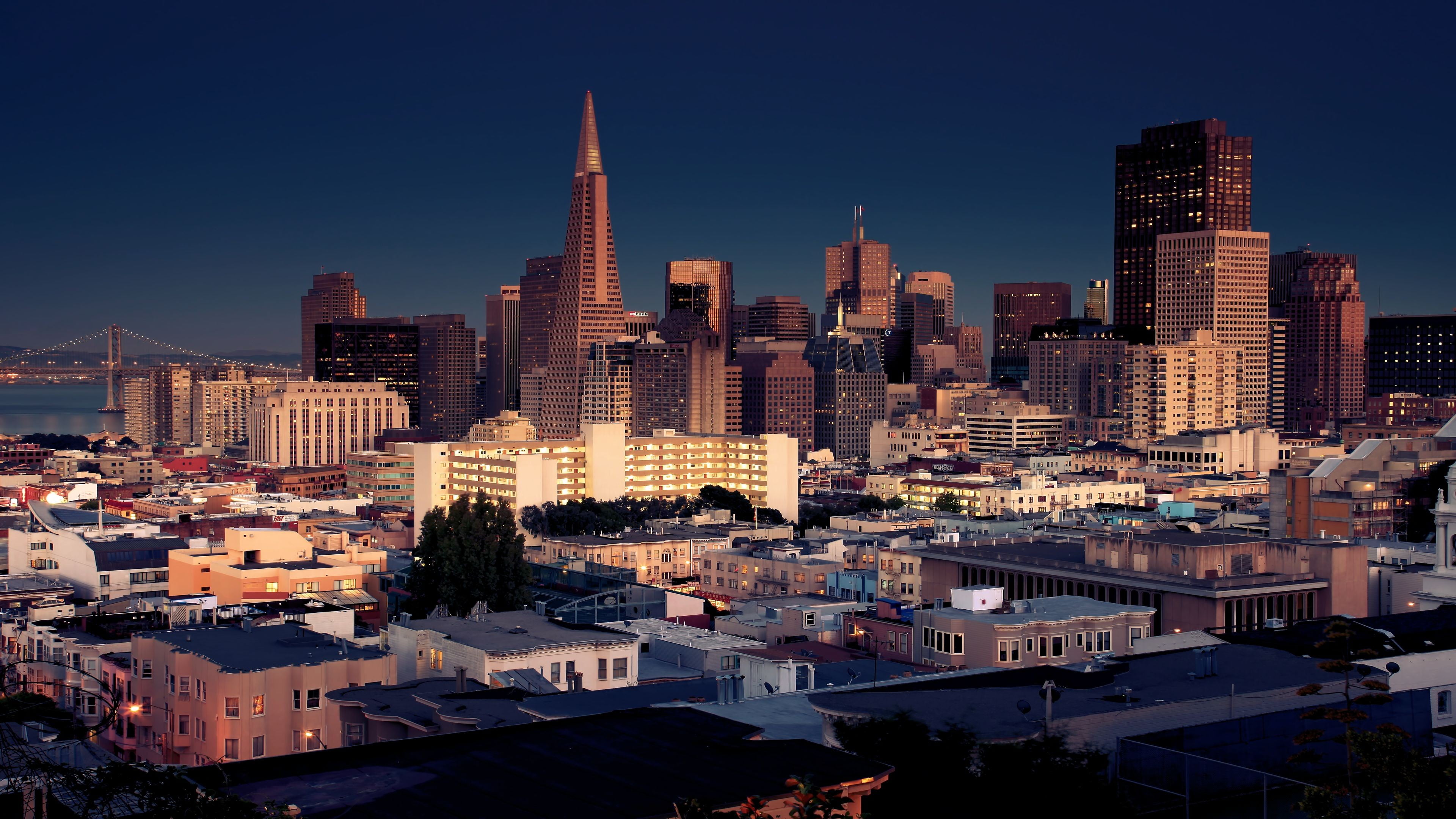 nature, sky, travel destinations, office building exterior, brown, city life, building, 4K, city, tower, tall - high, San Francisco, buildings, urban skyline, HD Wallpaper