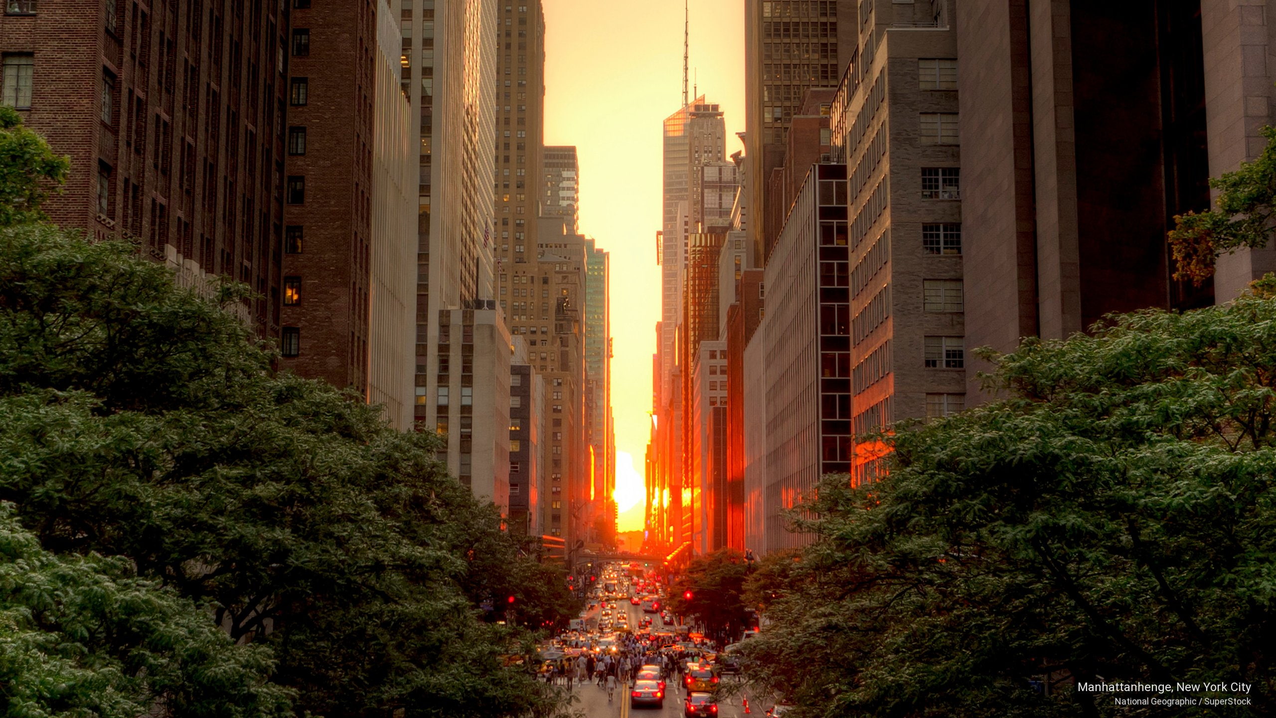 york, city, new, Sunrises/Sunsets, 2K, manhattanhenge, HD Wallpaper