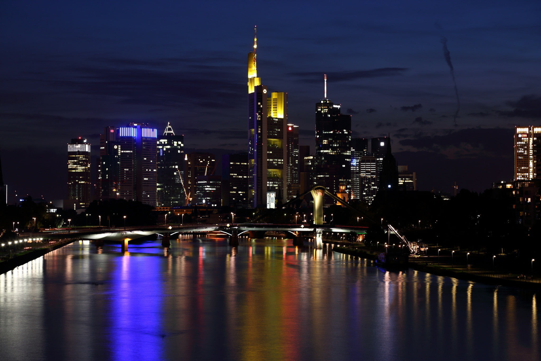 frankfurt, Skyline, main, 1080P, germany, HD Wallpaper