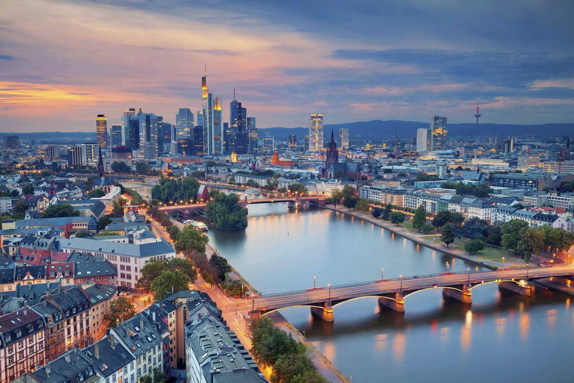 1080P, Frankfurt, cityscape, HD Wallpaper