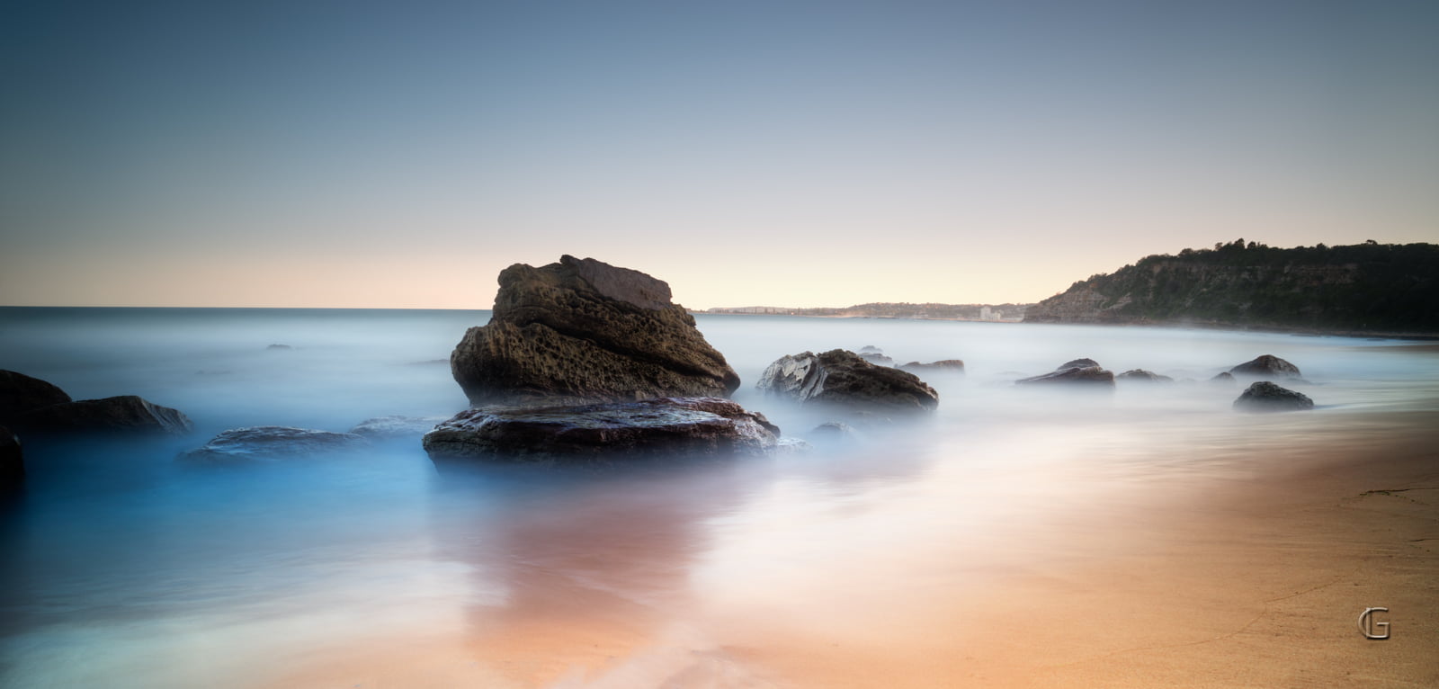 landscape, sea, beach, outdoors, nature, sky, Turimetta Beach, dusk, seascape, sony  a7r, 720P, ocean, water, stones, rock - Object, scenics, sunrise - Dawn, HD Wallpaper