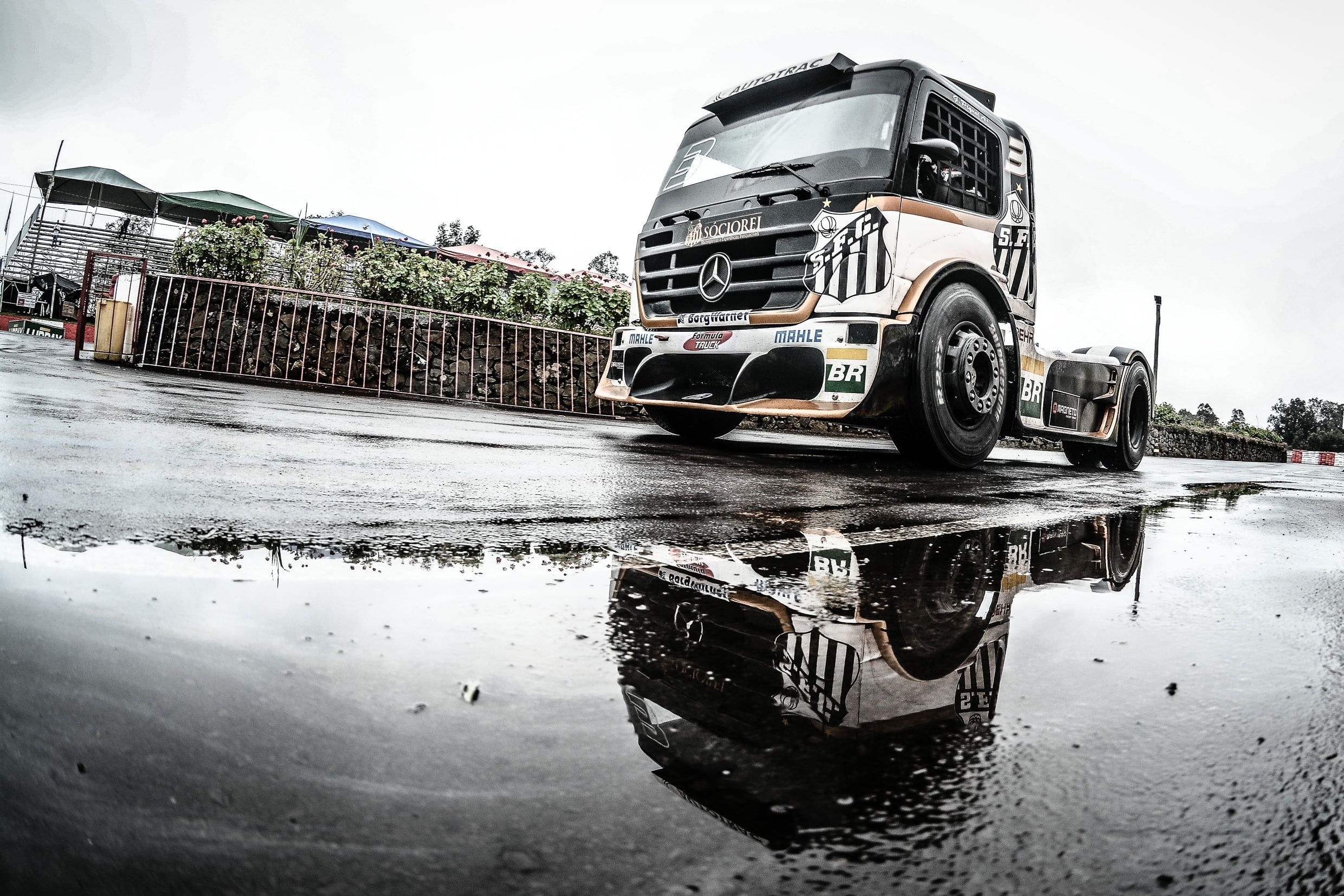 canal, tire, transportation, puddle, rain, water, nautical vessel, trucks, day, land vehicle, wheel, waterfront, black, sky, vehicle, rainy season, mode of transportation, HD Wallpaper