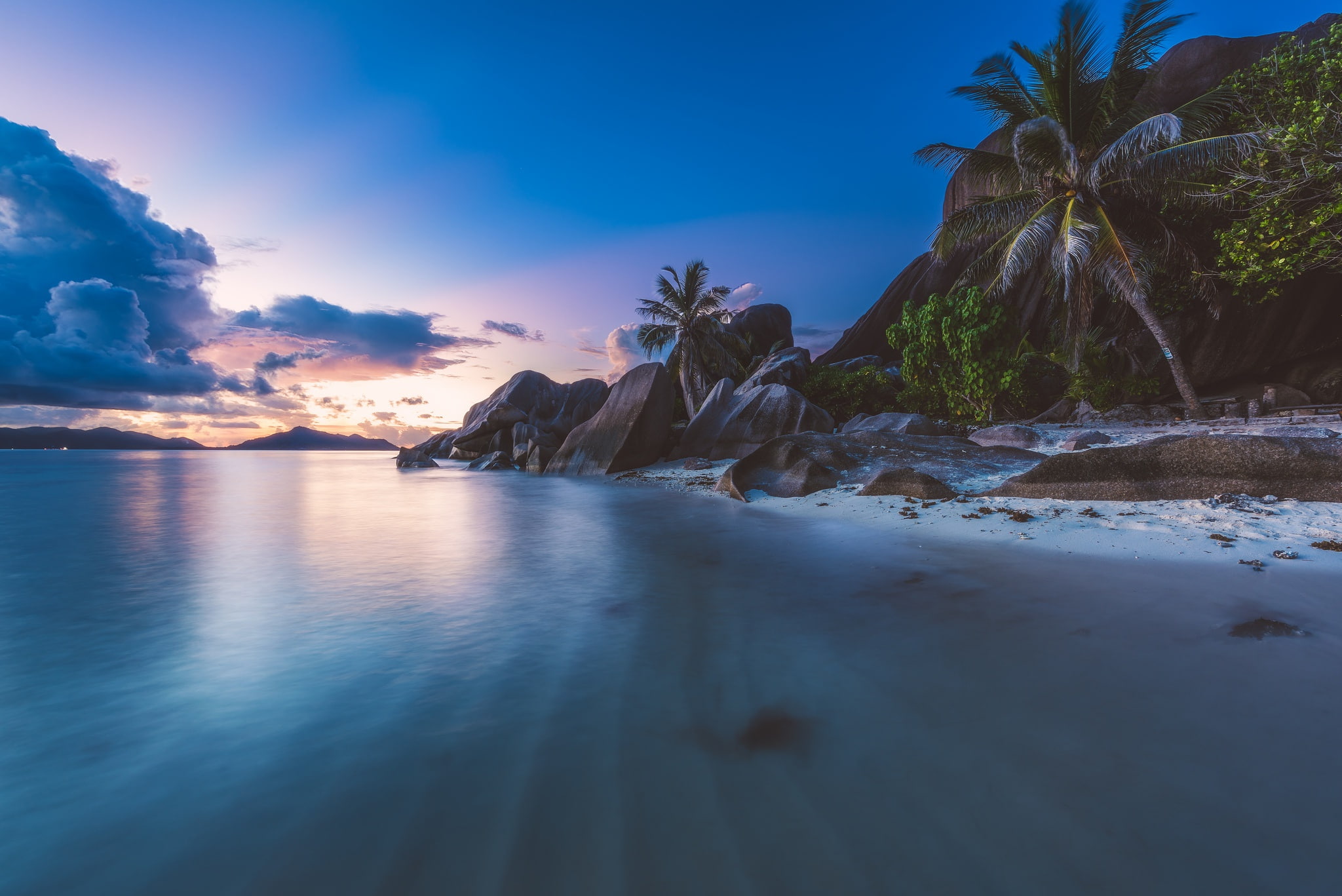 sky, tropical, sea, 1080P, Seychelles, La digue, HD Wallpaper
