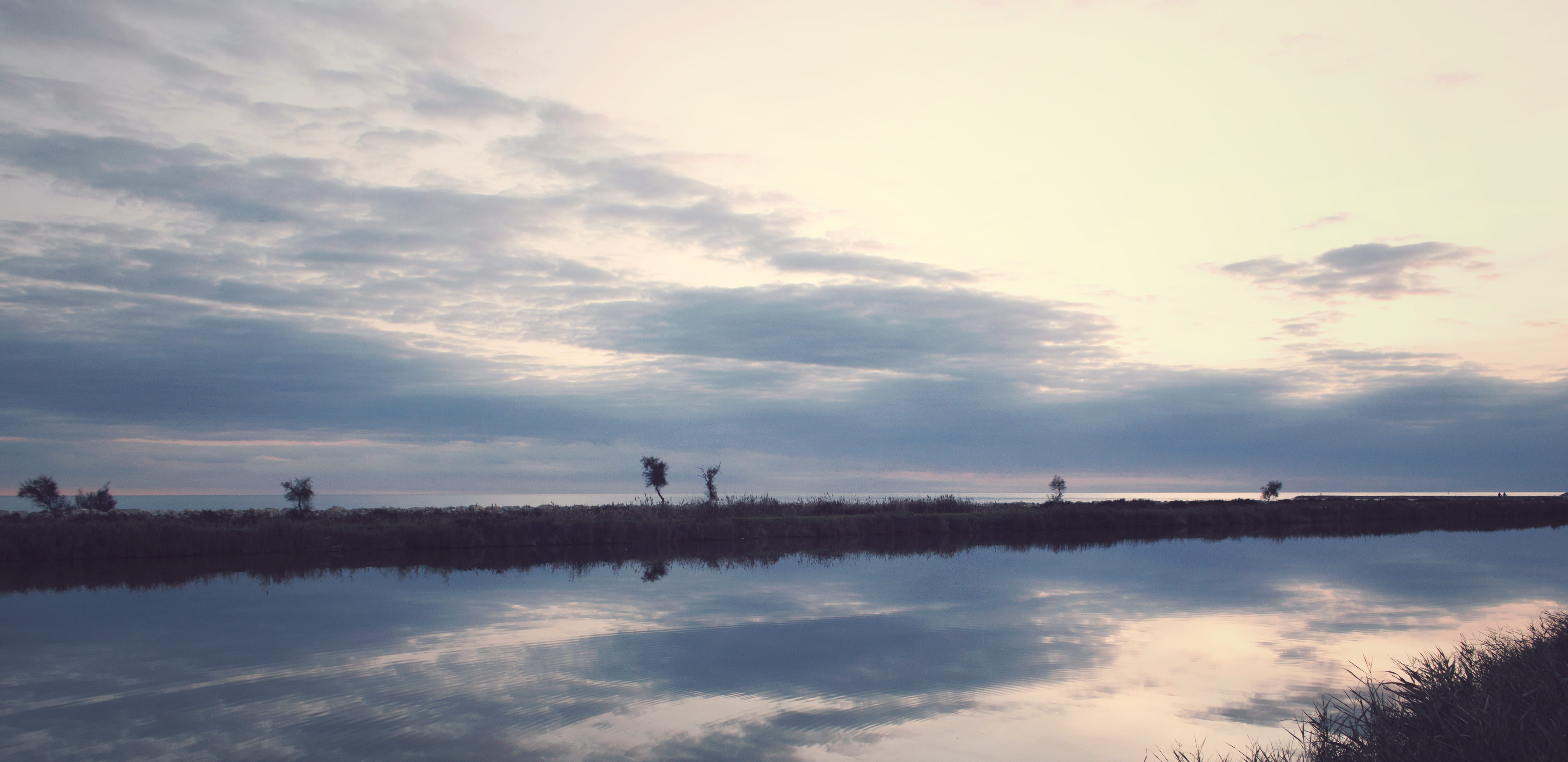 camargue, sea, outdoors, lake, clouds, industry, cloud - sky, colors, reflection, architecture, silhouette, beauty in nature, 4K, waterfront, tranquil scene, HD Wallpaper