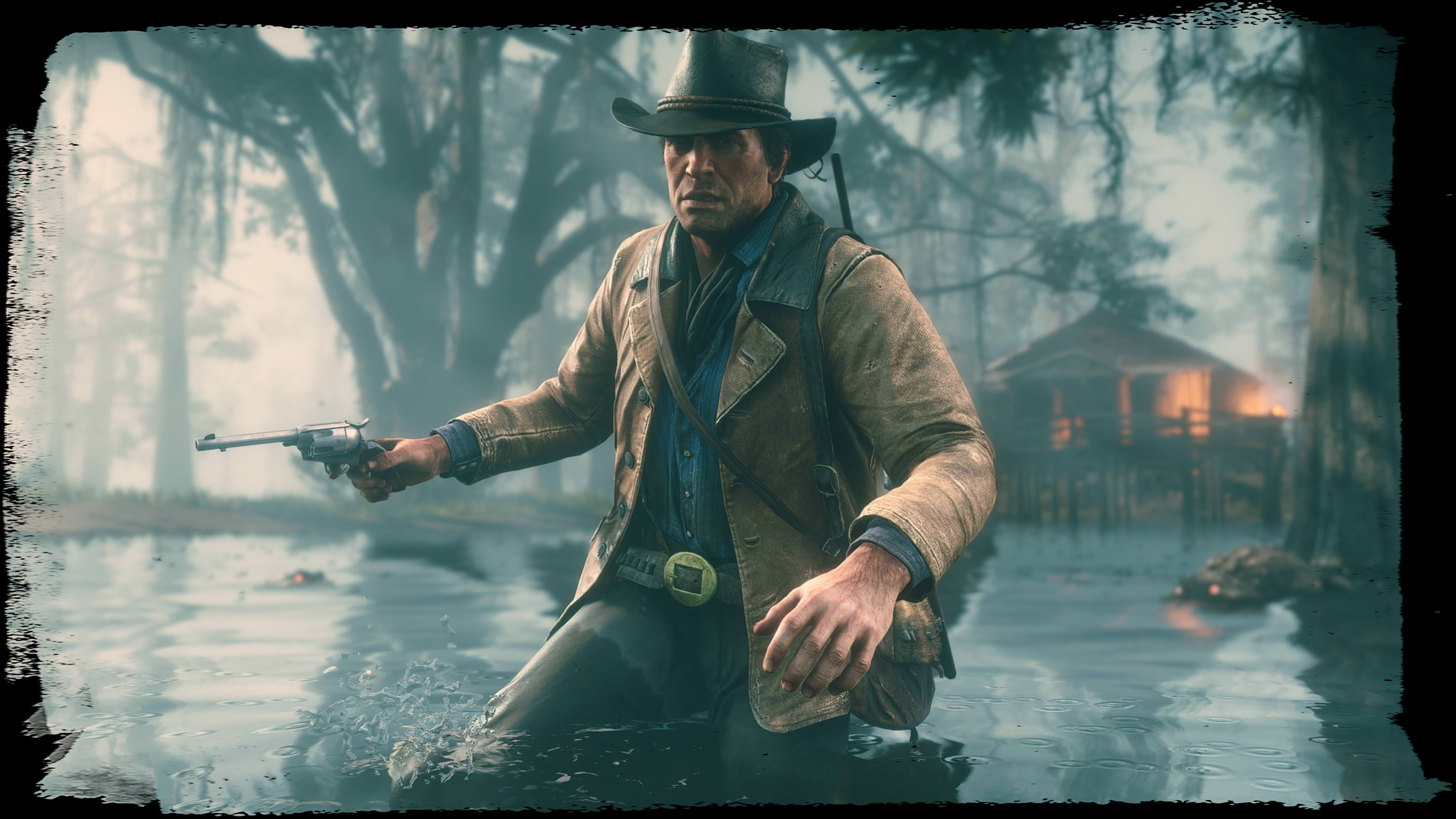 males, uniform, mid adult, one person, nature, weapon, young men, portrait, transfer print, cowboys, Red Dead Redemption 2, day, Red Dead Redemption, real people, HD Wallpaper