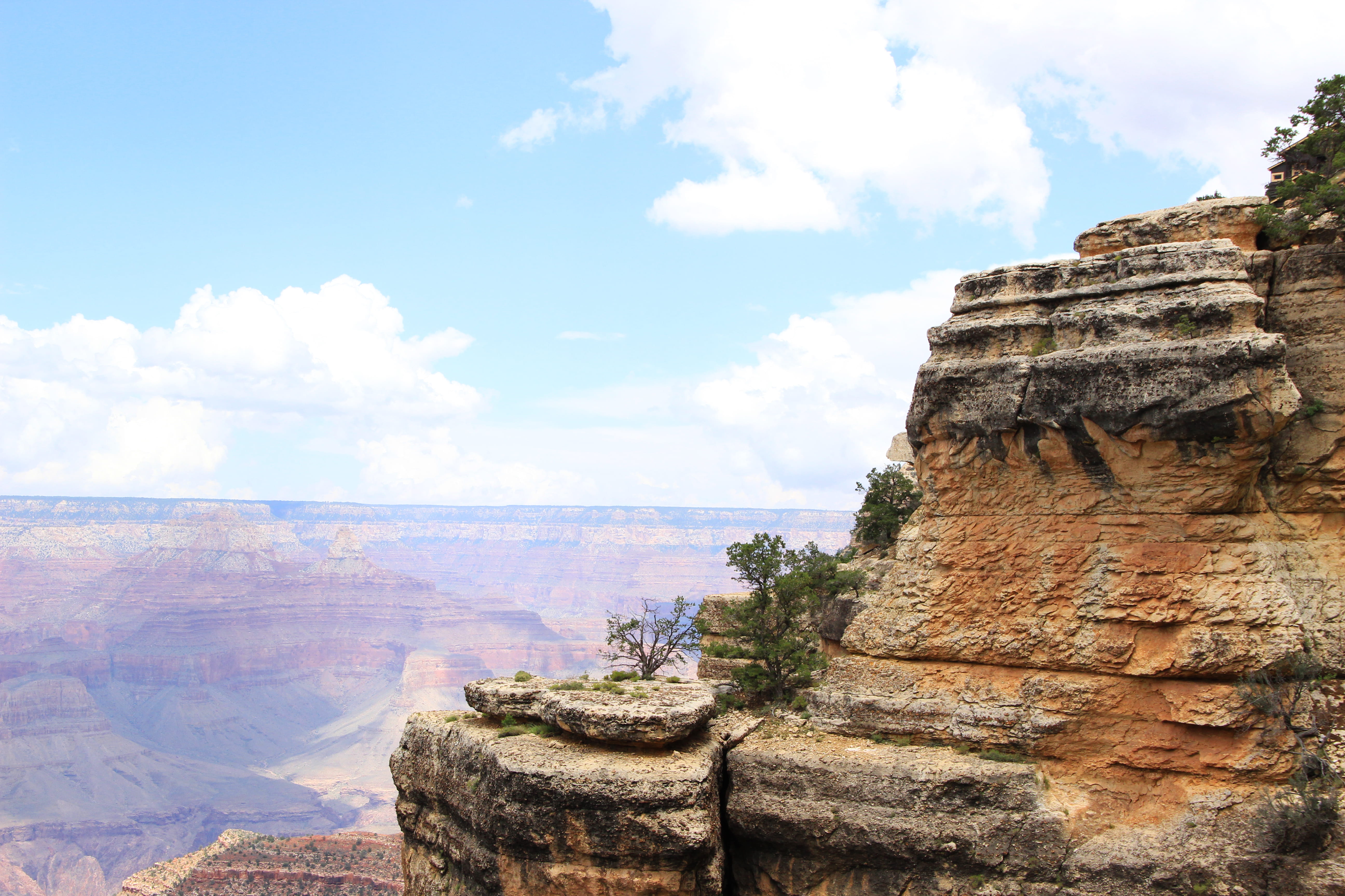architecture, scenic, arizona, farwest, rock, grand canyon, 5K, usa, cloud - sky, photography, daytime, valley, immensity, ancient, the past, landscape, HD Wallpaper