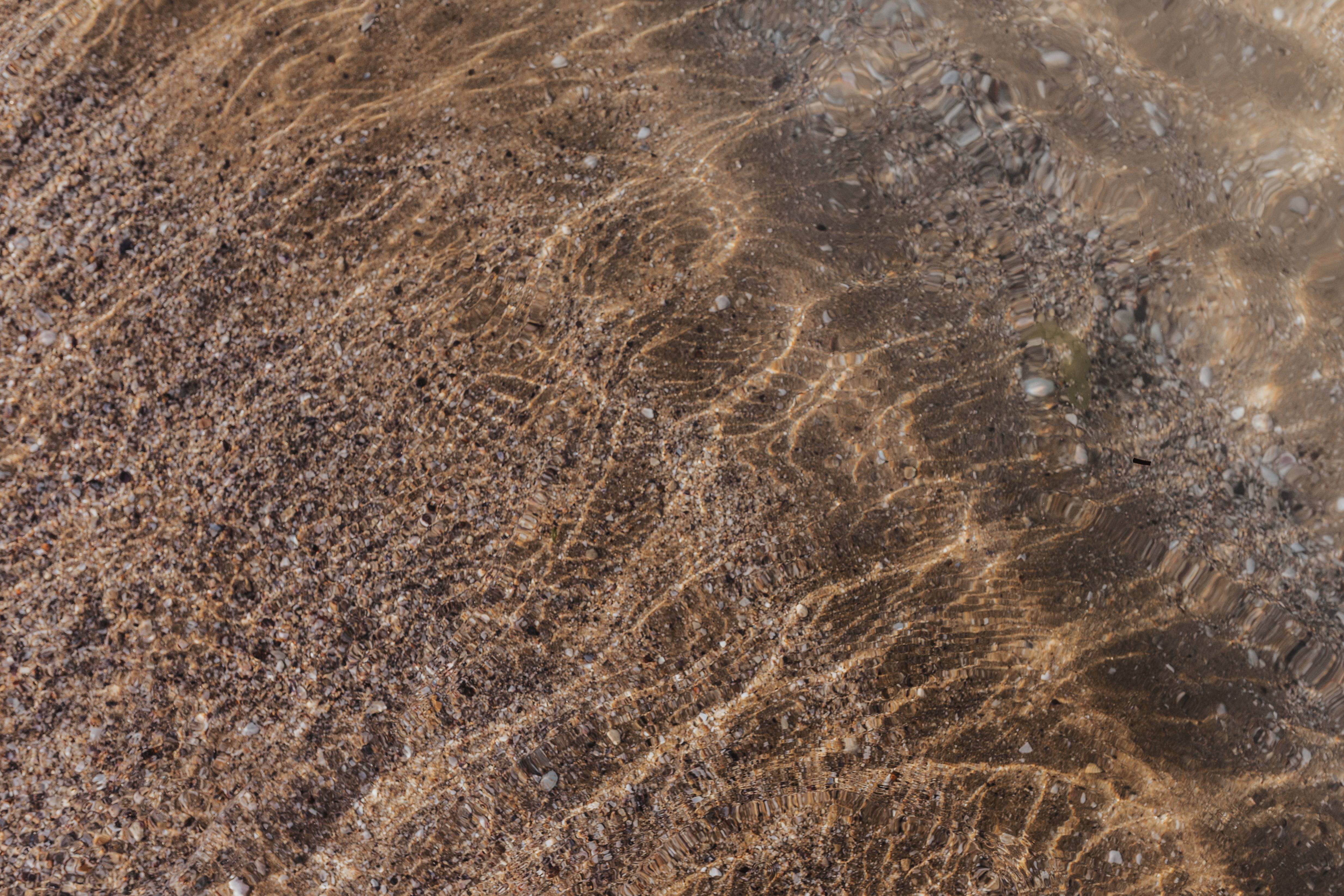 Soft, beauty in nature, backgrounds, high angle view, 4K, waterscape, abstract, textured, sandy, sea, waterfront, tranquility, no people, wave, close-up, HD Wallpaper